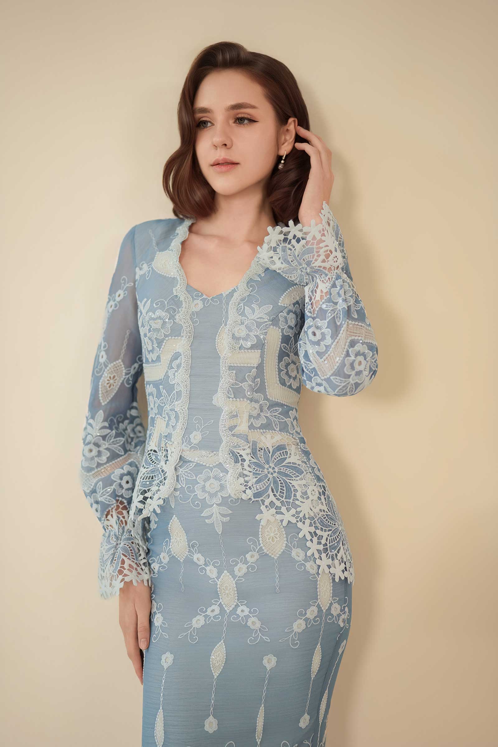 Rosalie Kebaya Top (Bluebell) - Image 12