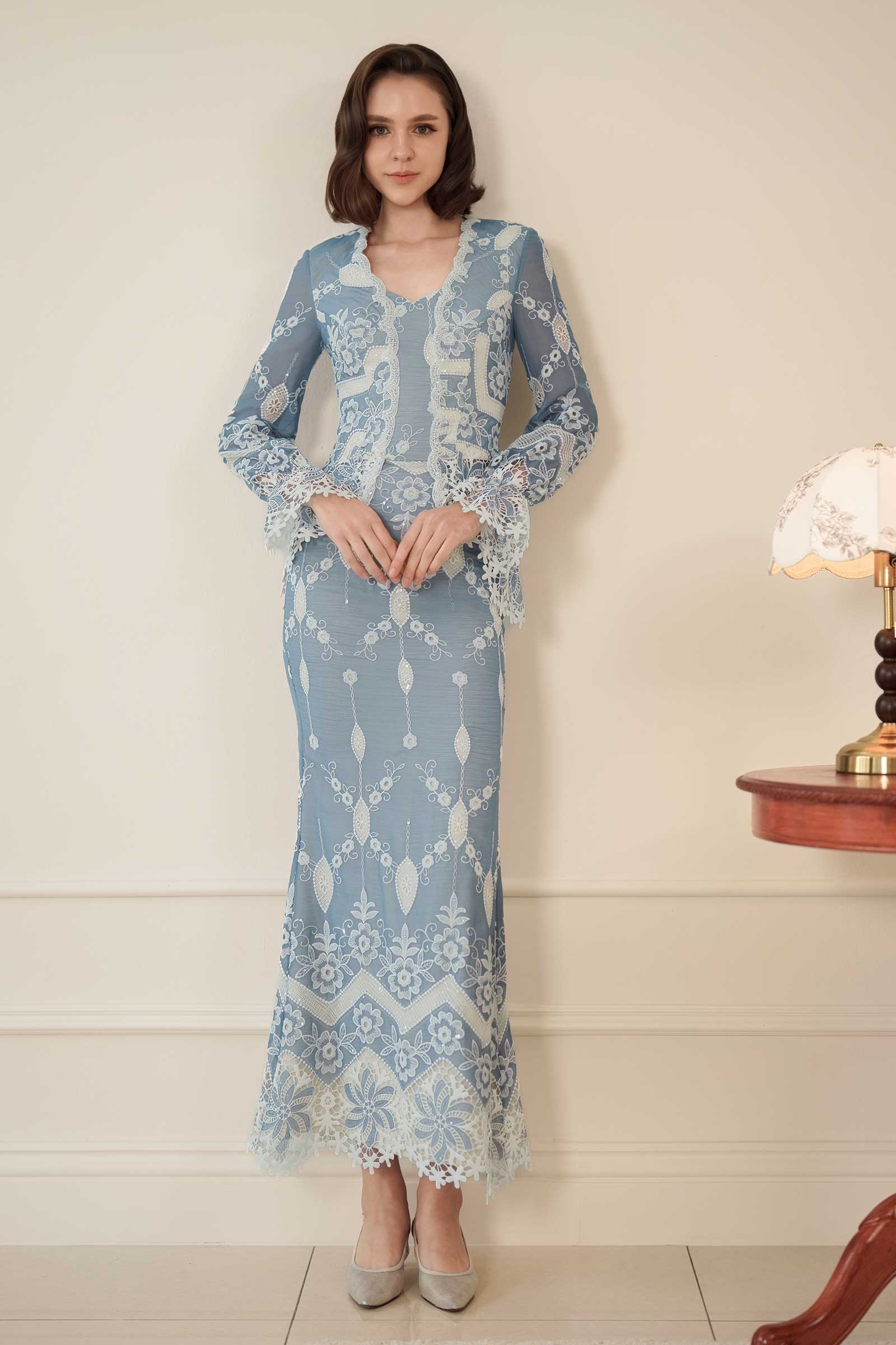 Rosalie Kebaya Top (Bluebell) - Image 19