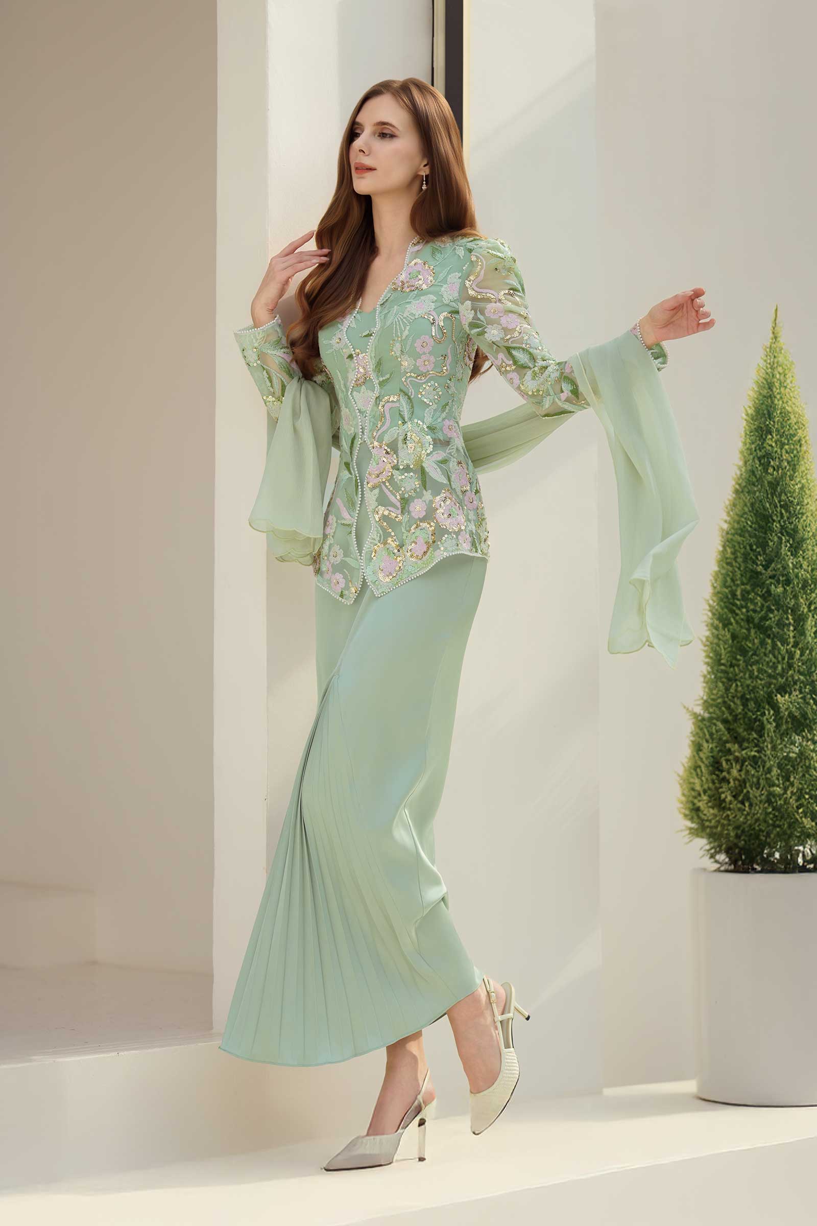 Emerelle Kebaya Set (Mint) - Image 9