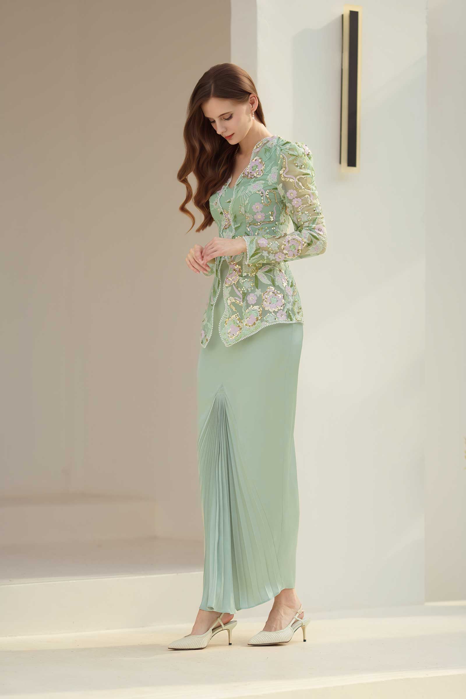 Emerelle Kebaya Top (Mint) - Image 9