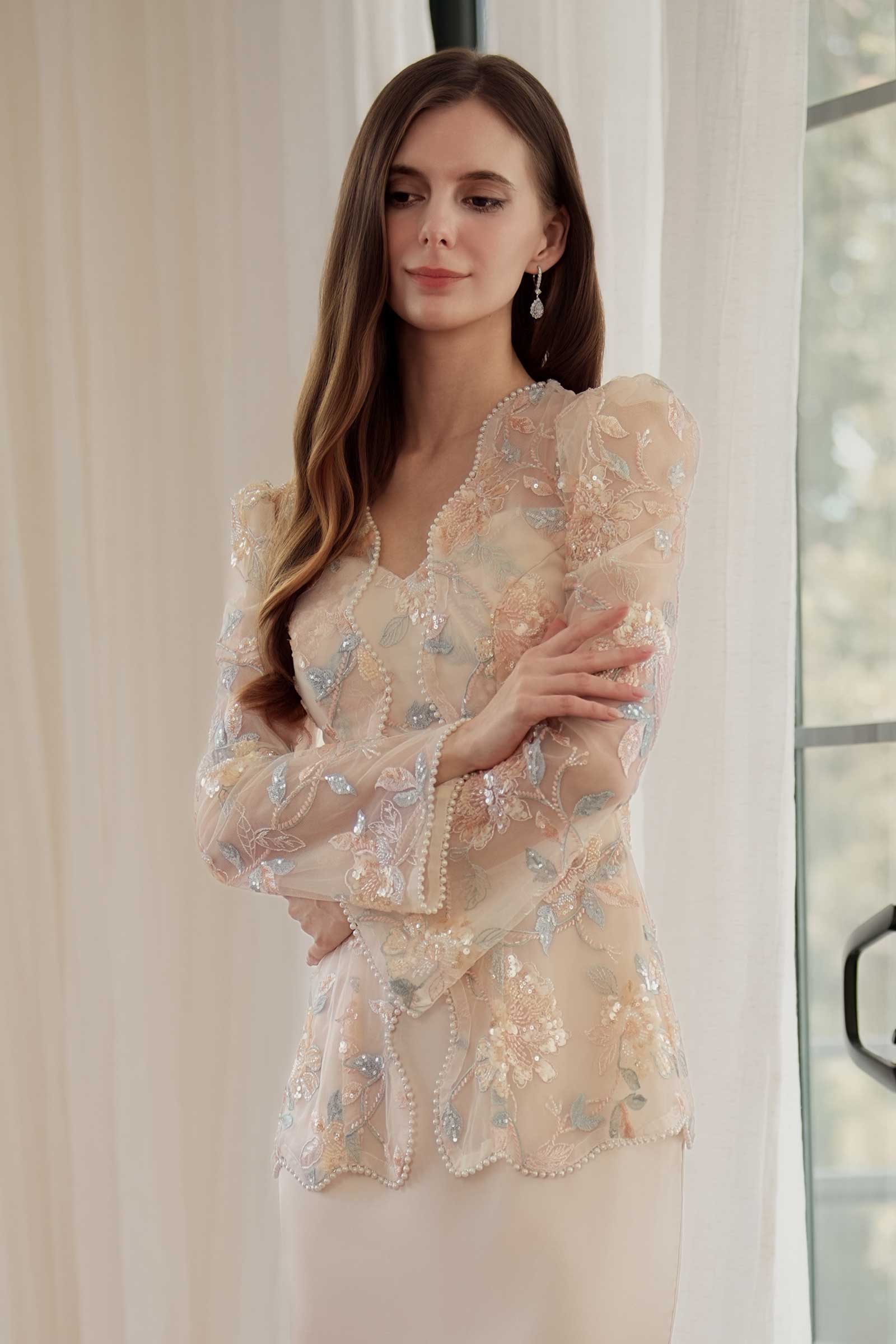 Thea Kebaya Top (Blush Petal) - Image 23