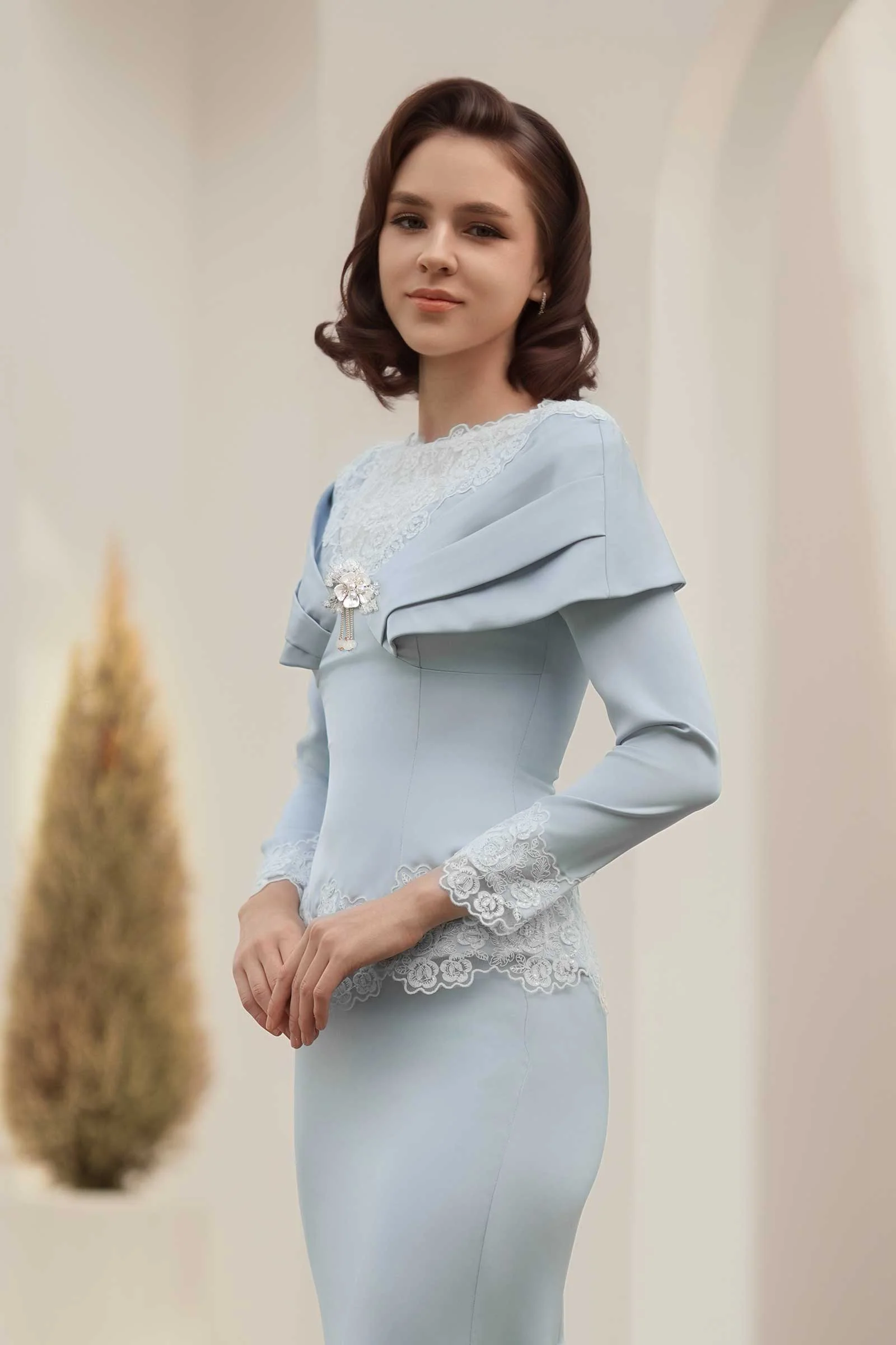 Rembulan Kebaya Set (Blue) - Image 15