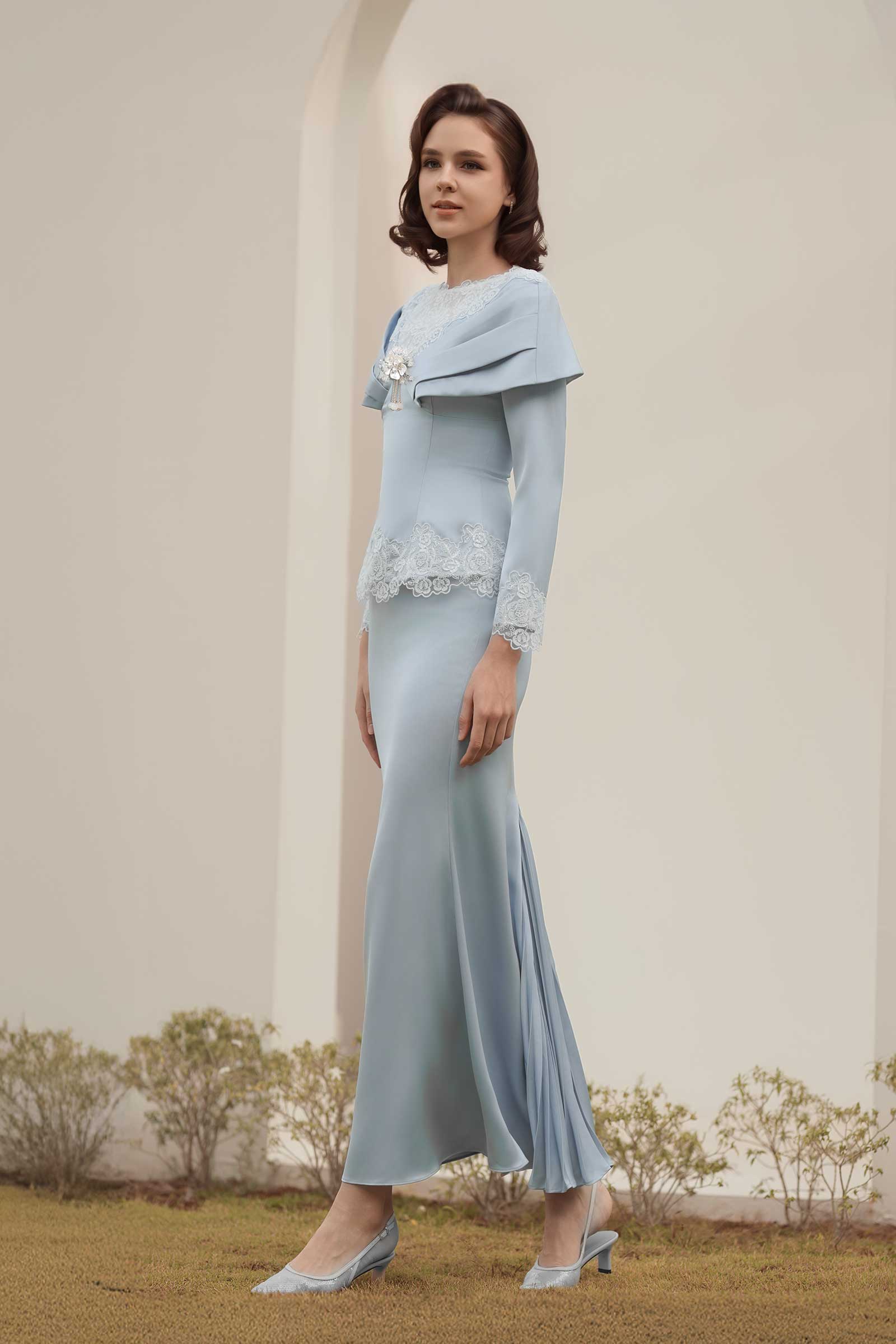 Rembulan Kebaya Top (Blue) - Image 12