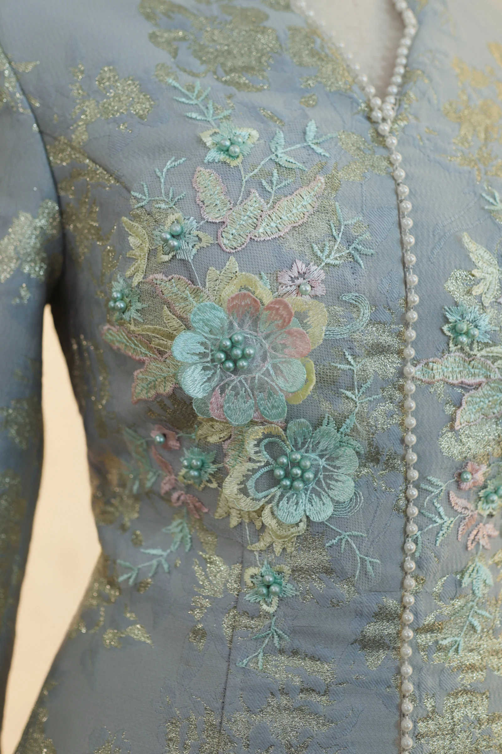 Rosabella Kebaya Set (Celadon Pearl) - Image 10