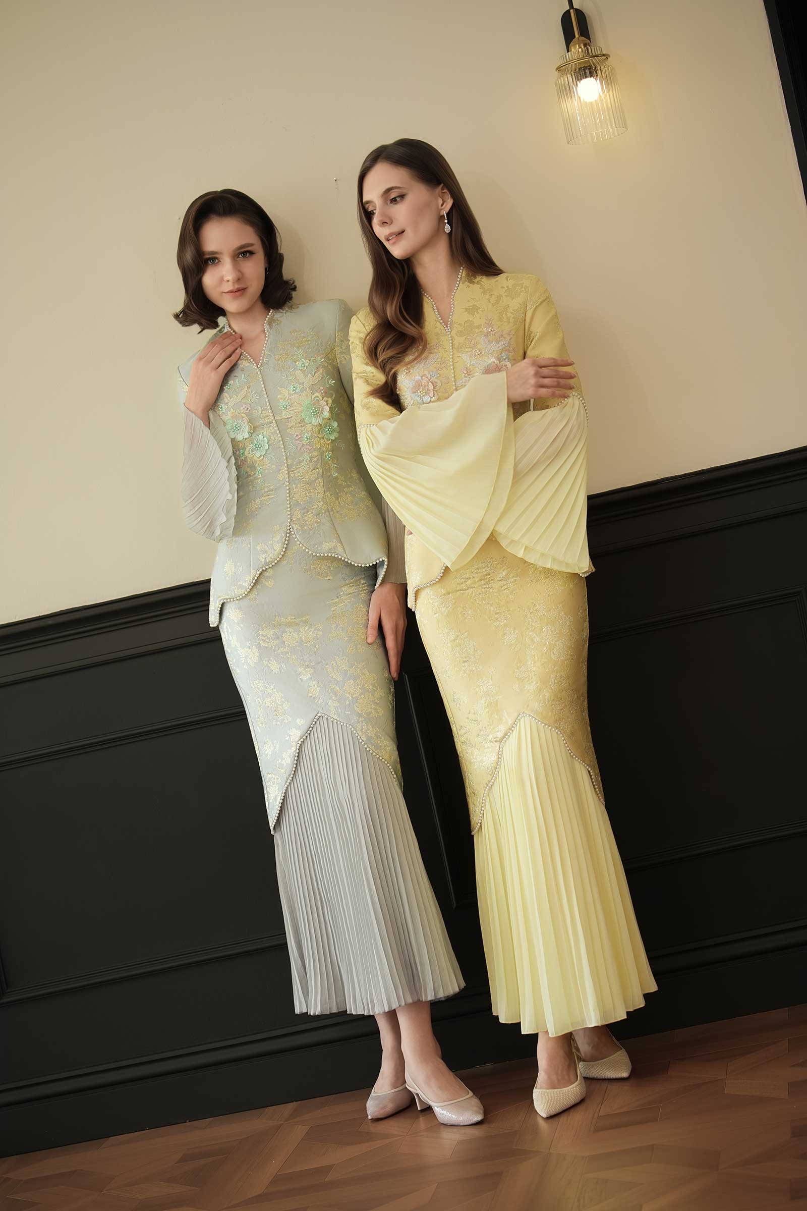 Rosabella Kebaya Set (Celadon Pearl) - Image 12
