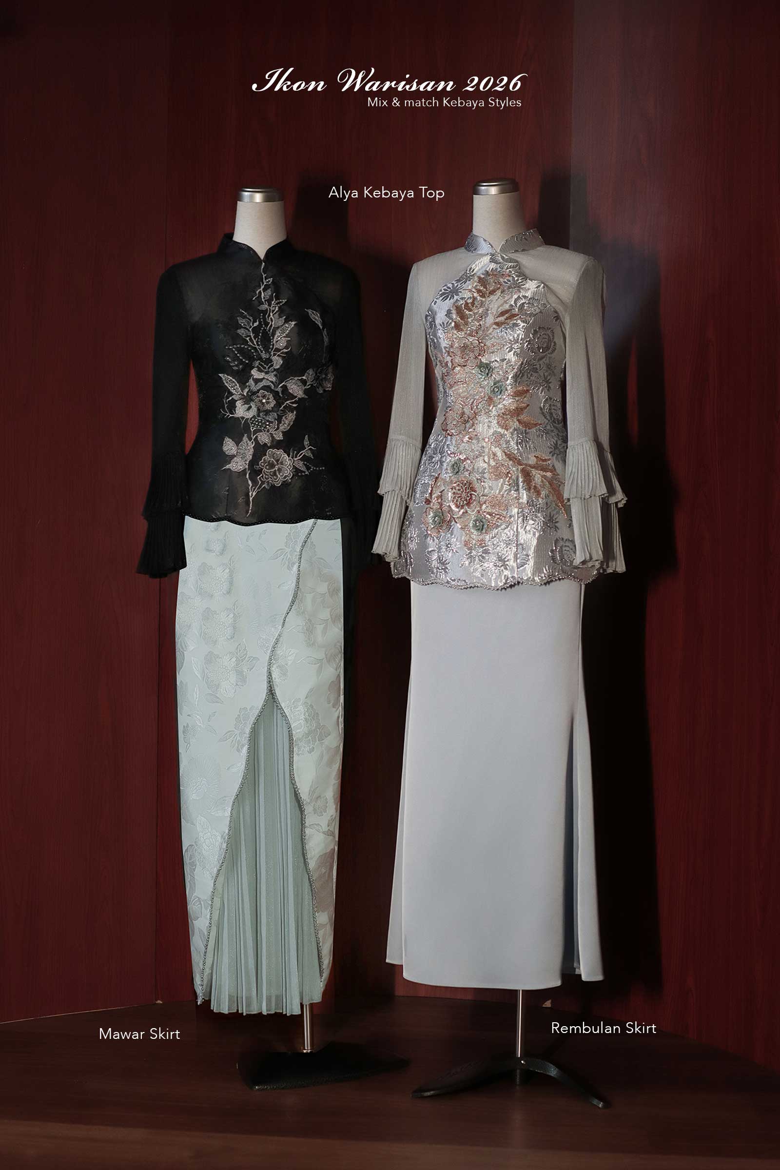 Alya Kebaya Set (Black) - Image 4