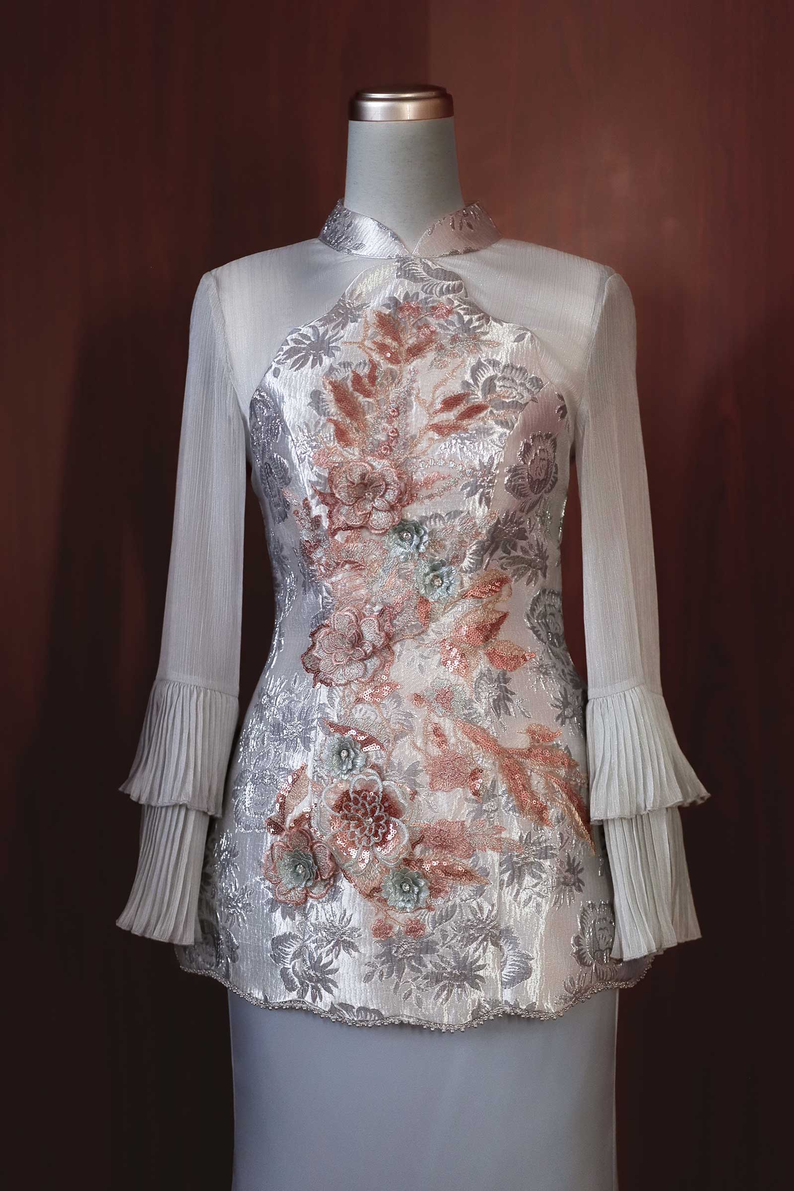 Alya Kebaya Set (Greyish Blue) - Image 6