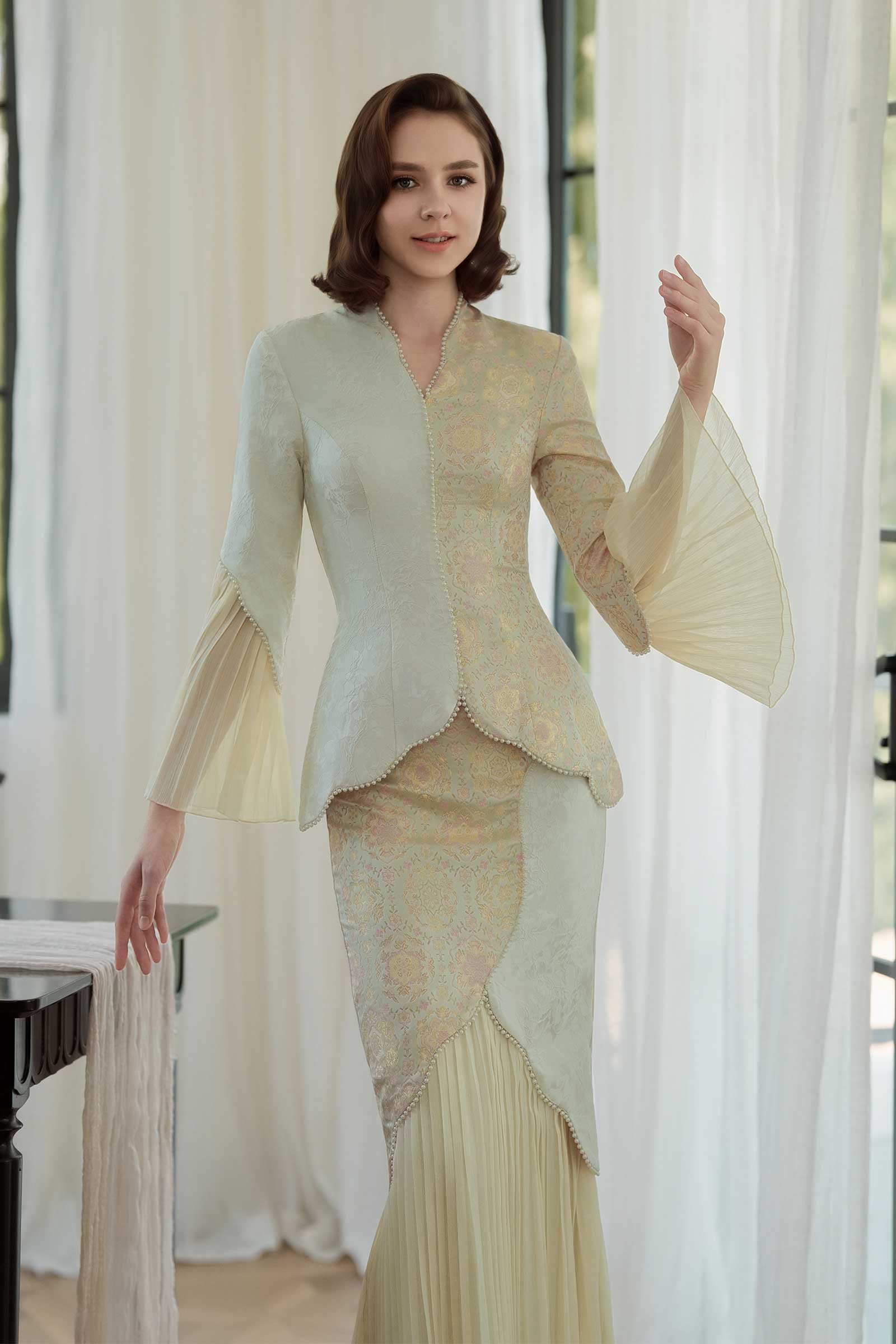 Niessa Kebaya Set (Pistachio) - Image 14