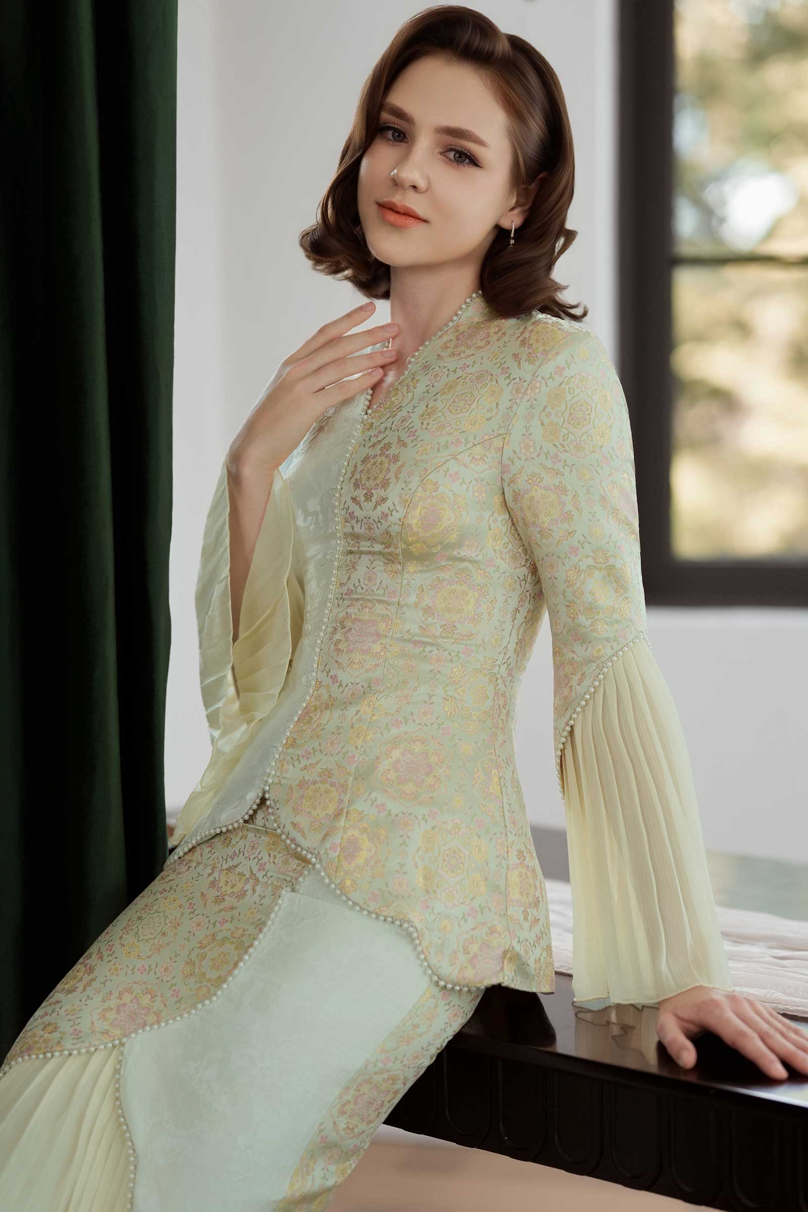 Niessa Kebaya Set (Pistachio) - Image 21