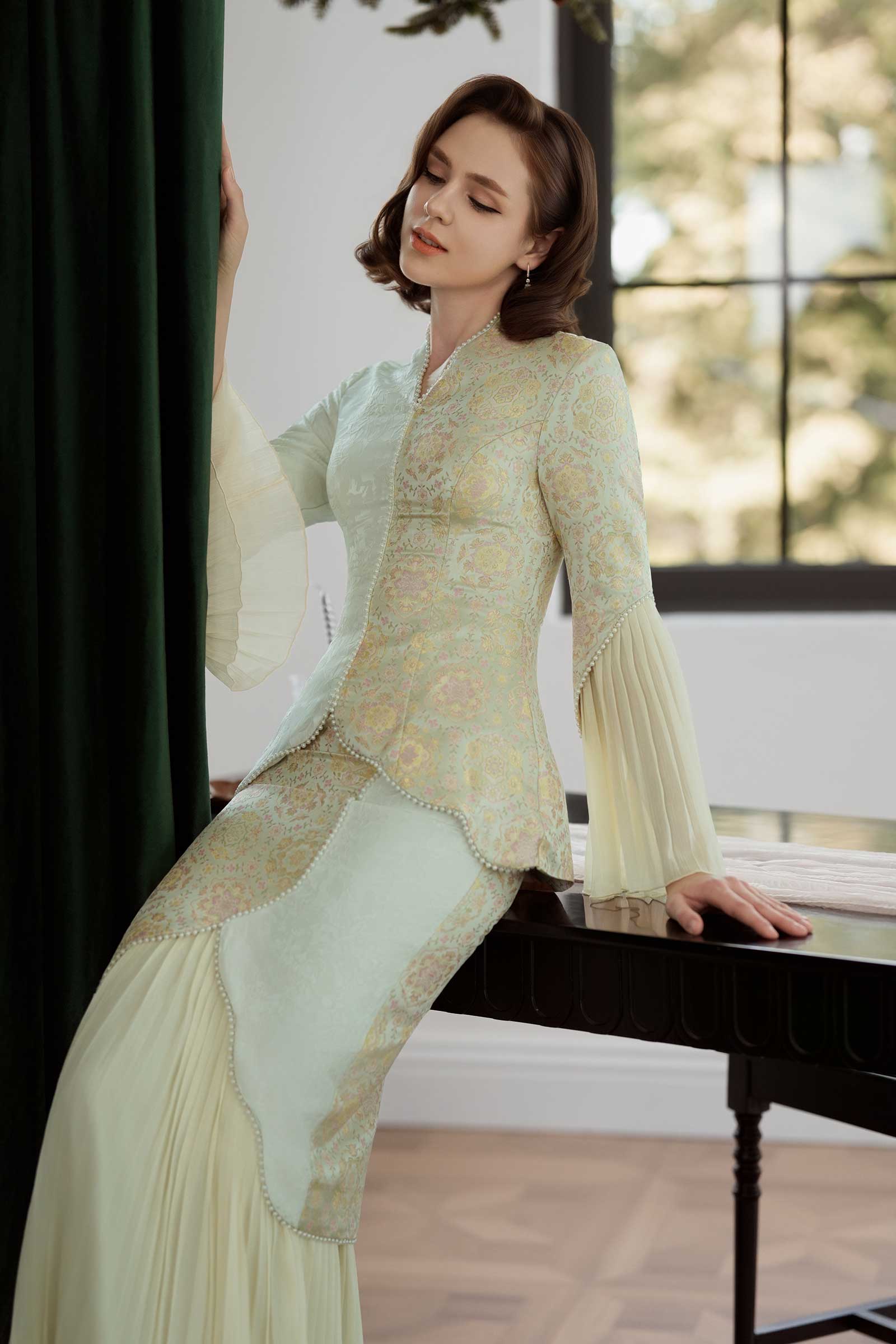 Niessa Kebaya Set (Pistachio) - Image 22