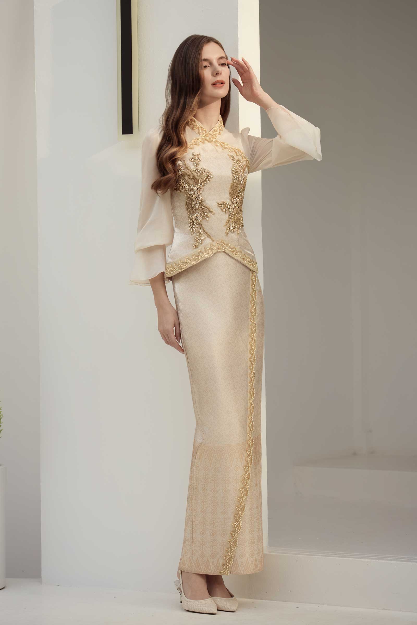 Puteri Kebaya Set (Gold) - Image 22