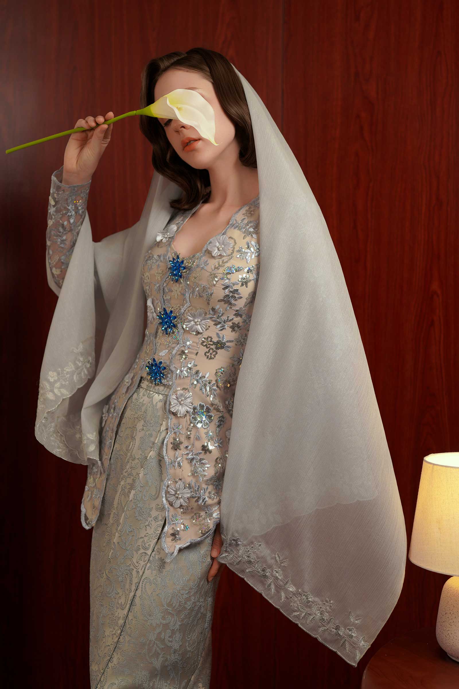 Sapphire Modern Kebaya Set (Blue) - Image 15