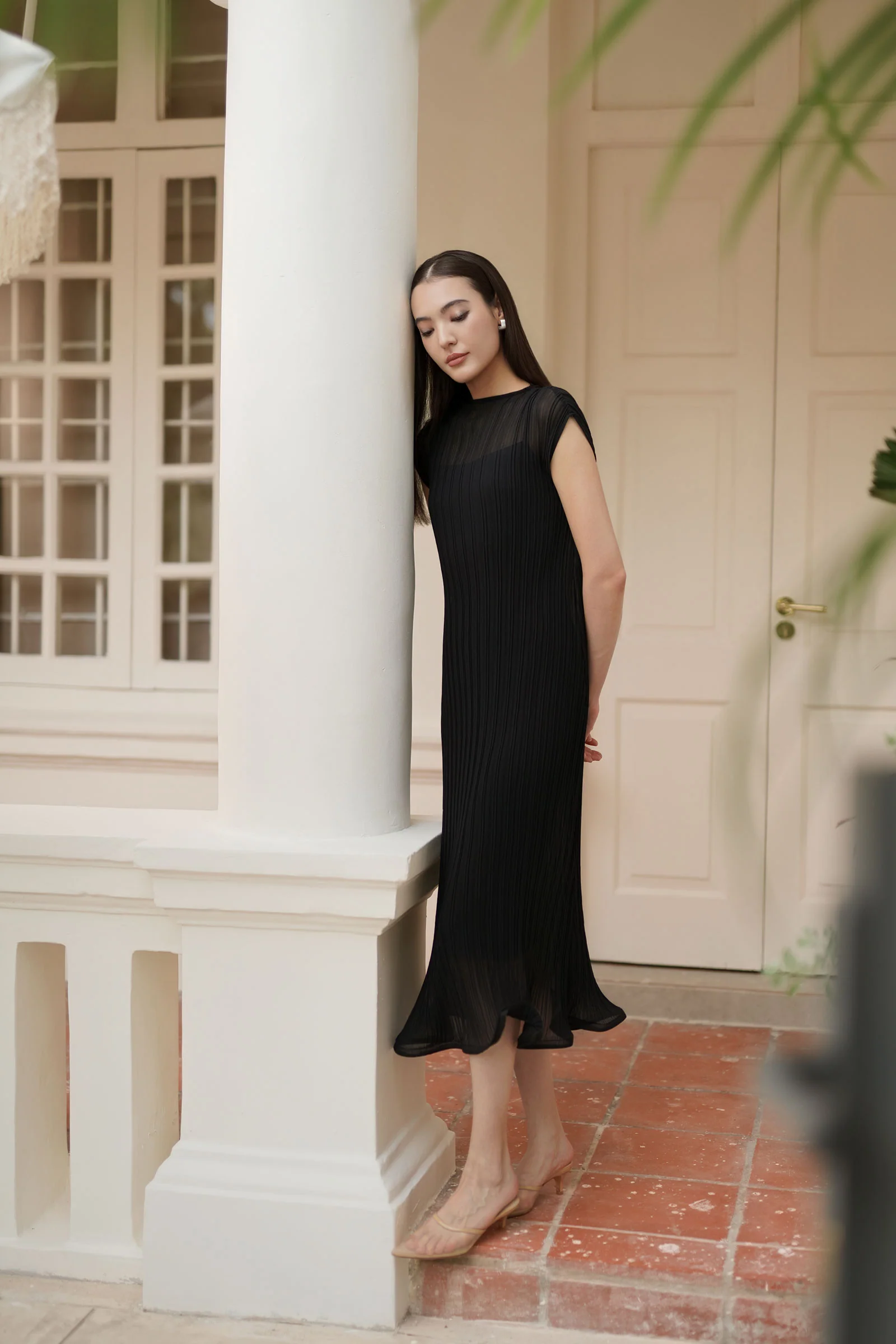 Éther Belted Dress (Black) - Image 14