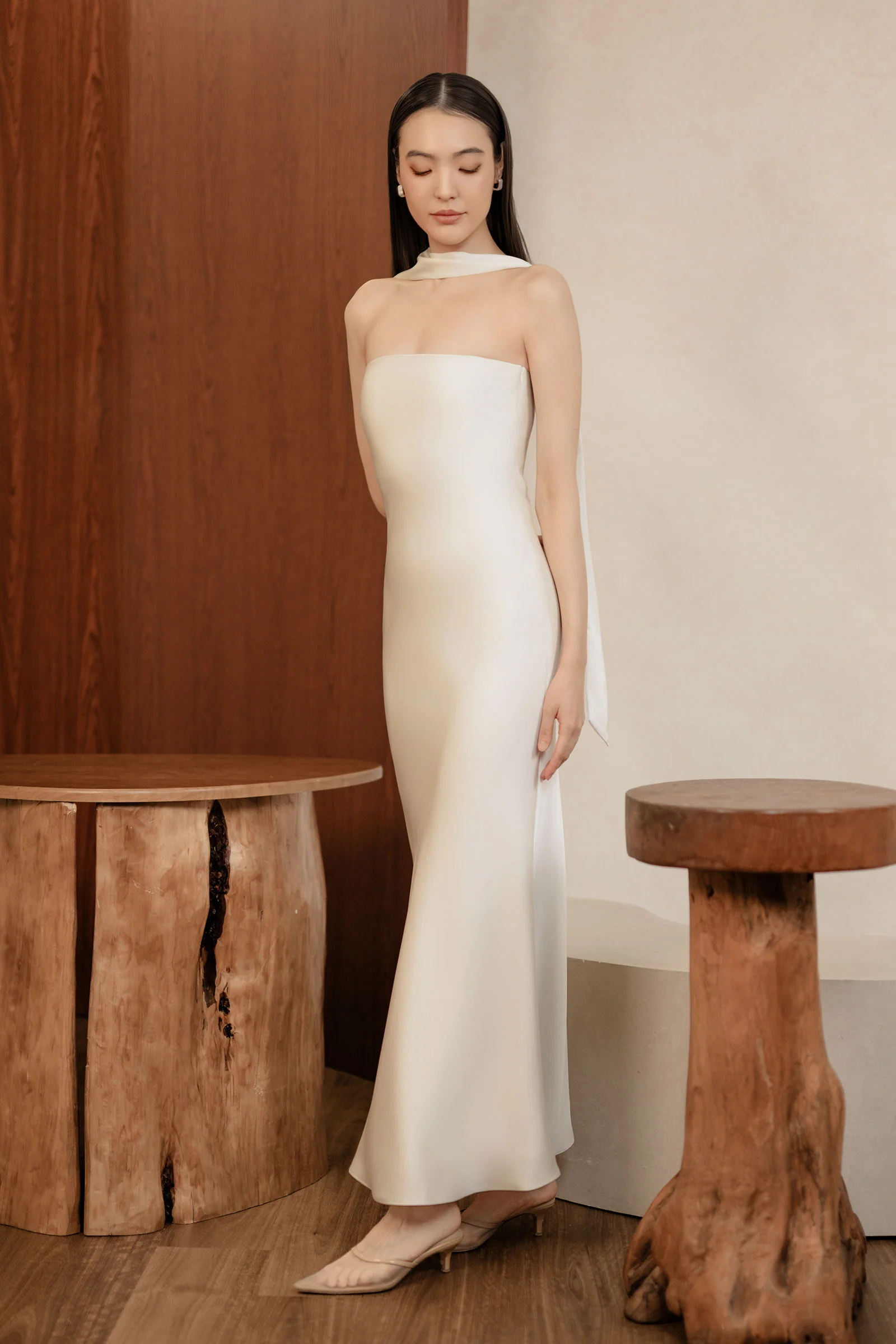 Etoile Scarf Dress (Pearl) - Image 6