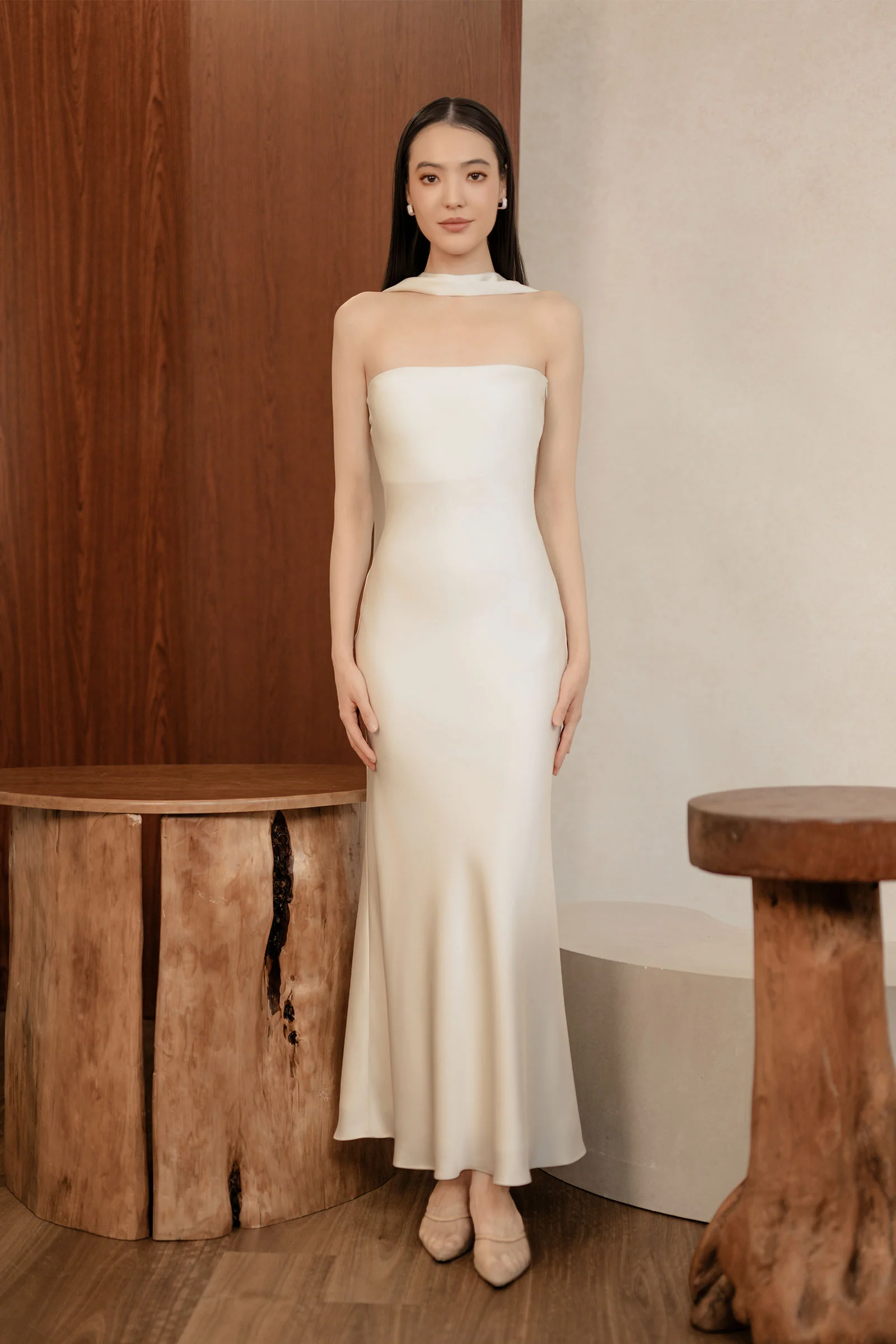 Etoile Scarf Dress (Pearl) - Image 7