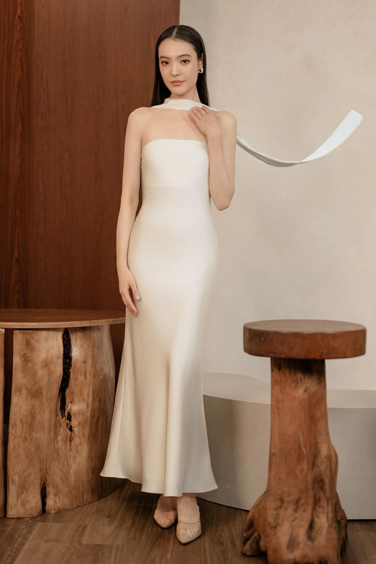 Etoile Scarf Dress (Pearl) - Image 8