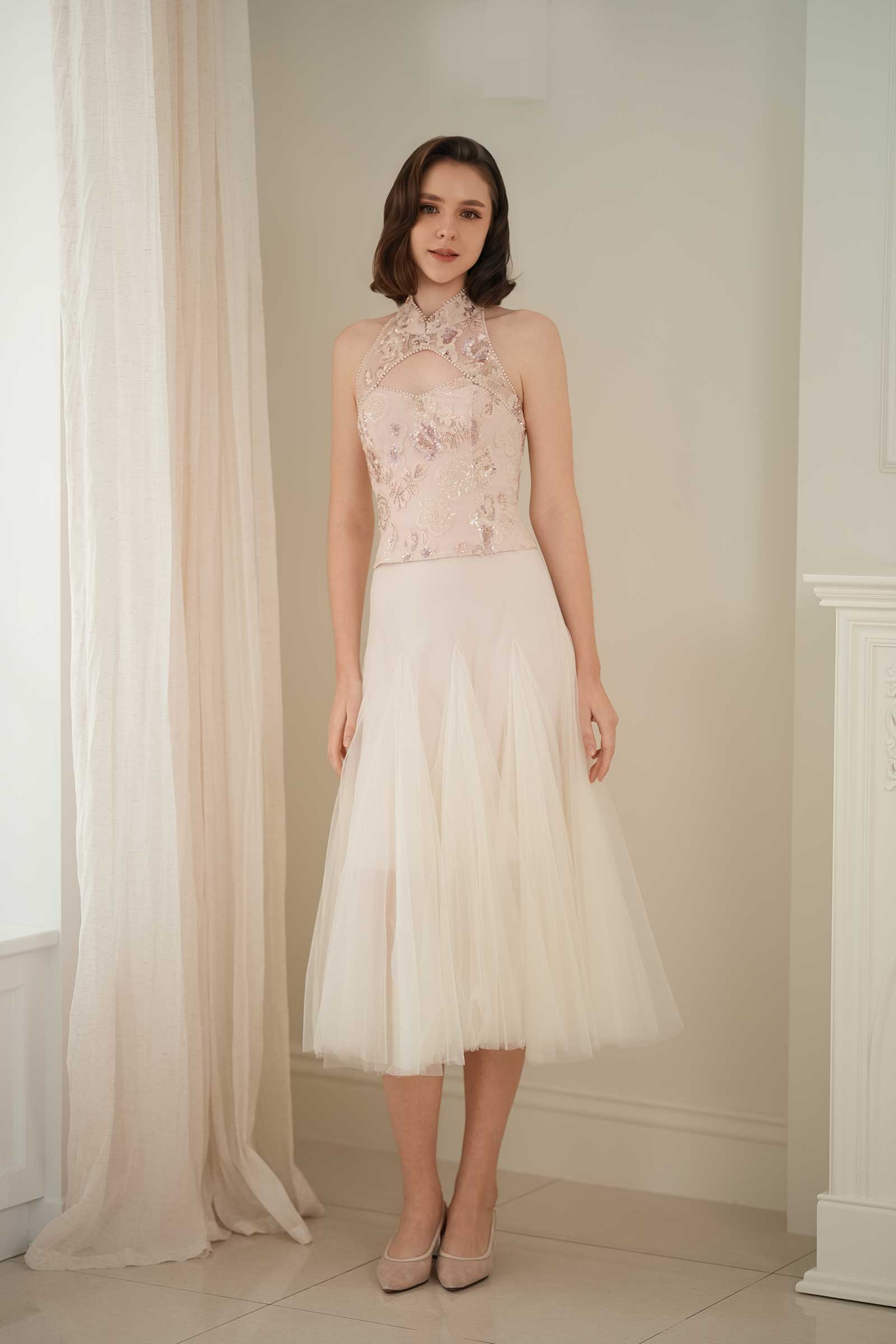 Magnolia Qipao Top (Pink) - Image 15