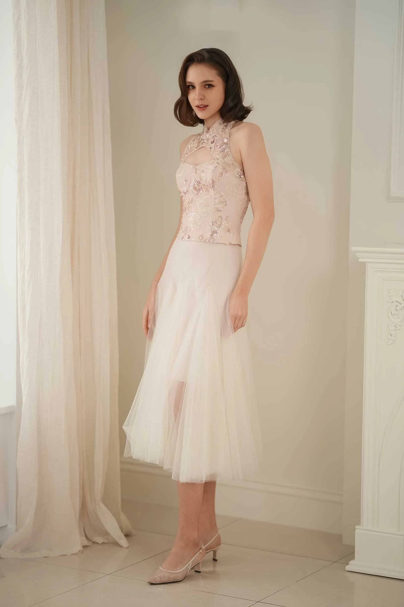 Magnolia Qipao Top (Pink) - Image 6