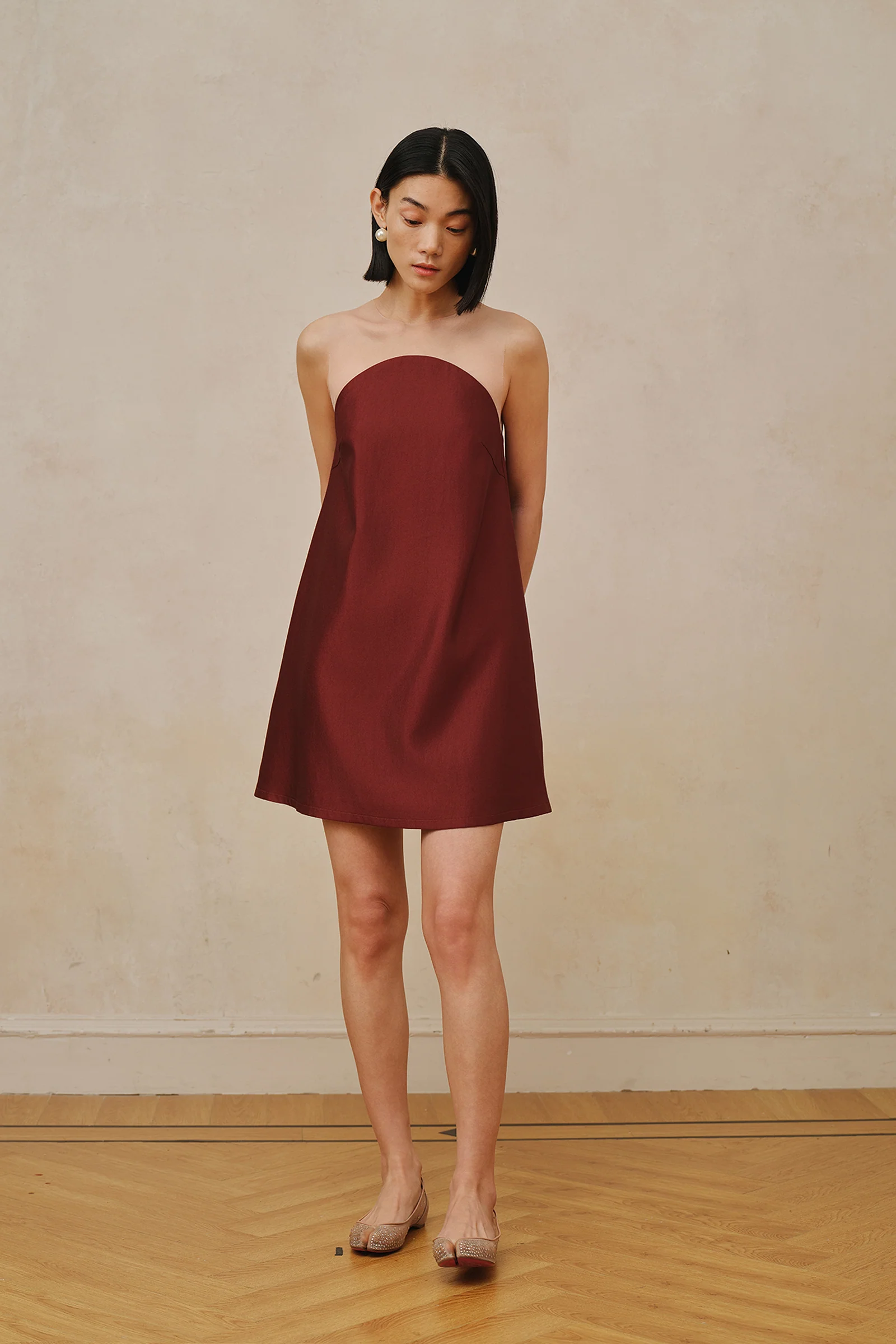 Maia Dress (Merlot Red) - Image 10