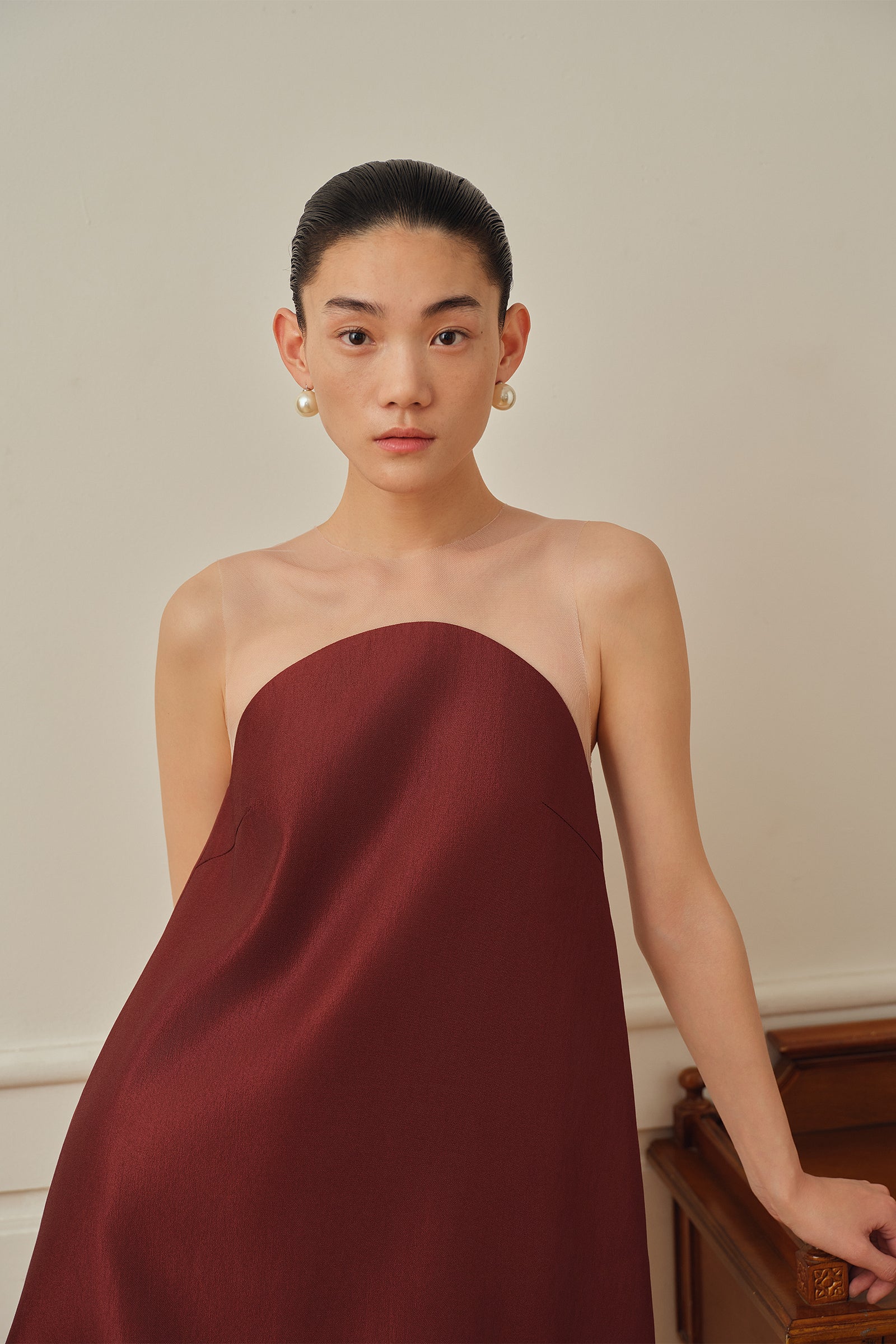 Maia Dress (Merlot Red) - Image 3