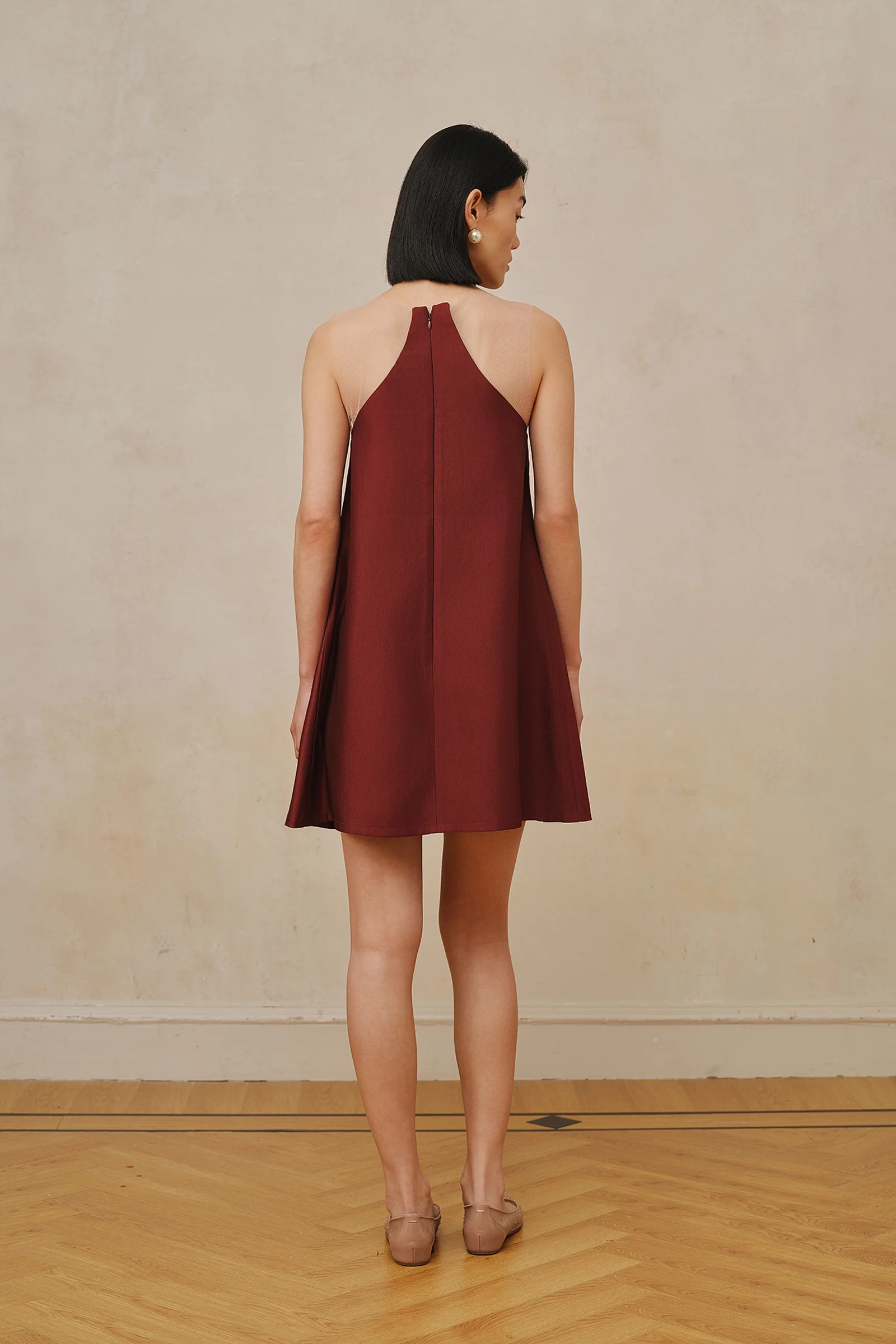 Maia Dress (Merlot Red) - Image 4