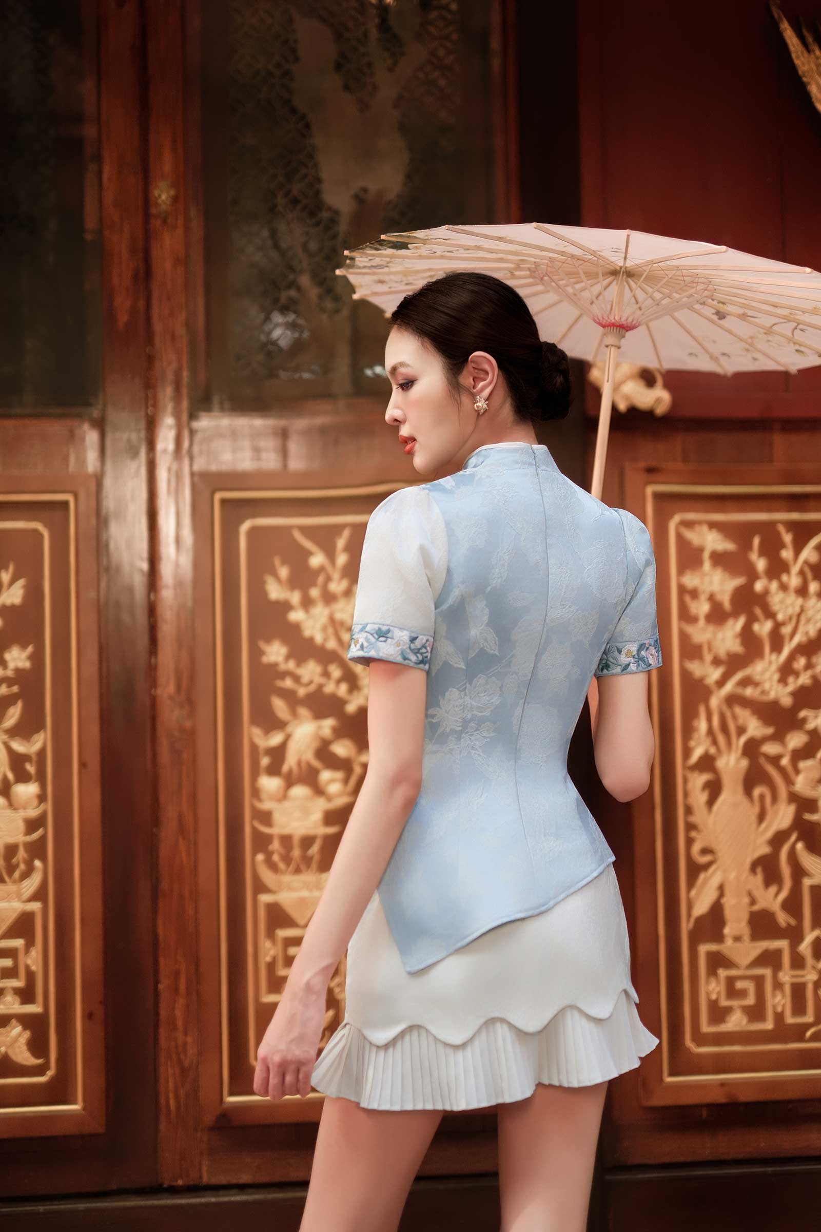 Qinghua Skort (Cream) - Image 5