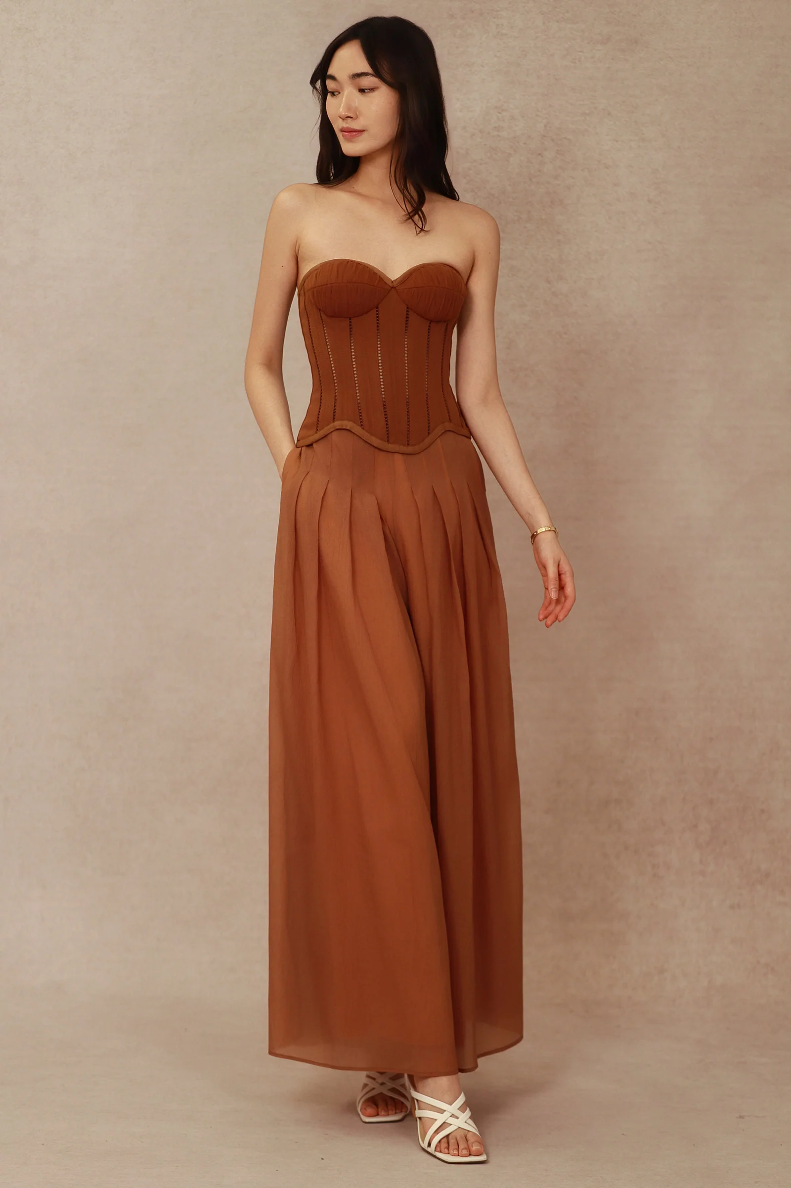 NEW Darz Organza Pants (Brown) - Image 6