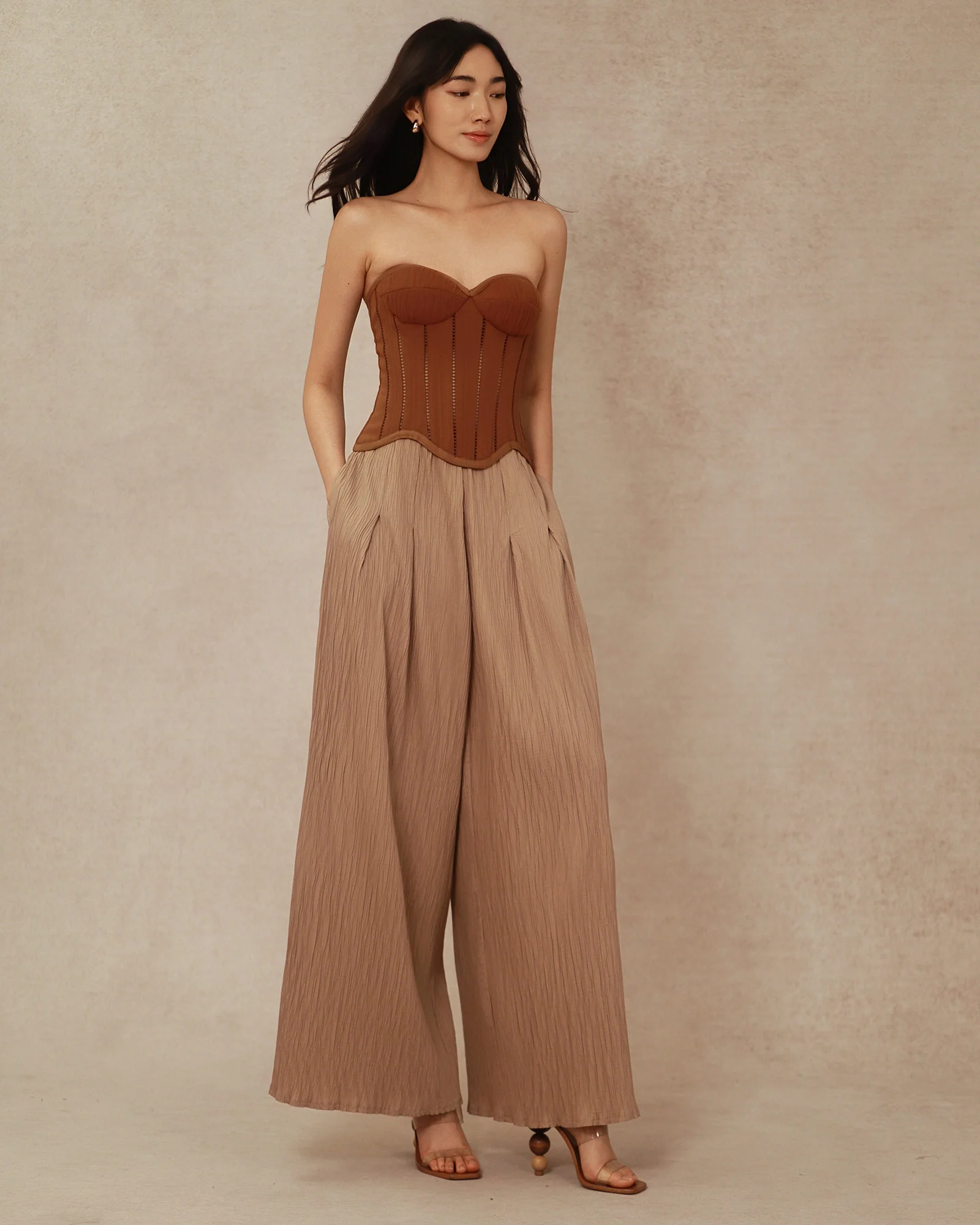 NEW Diox Corset Top (Brown) - Image 13