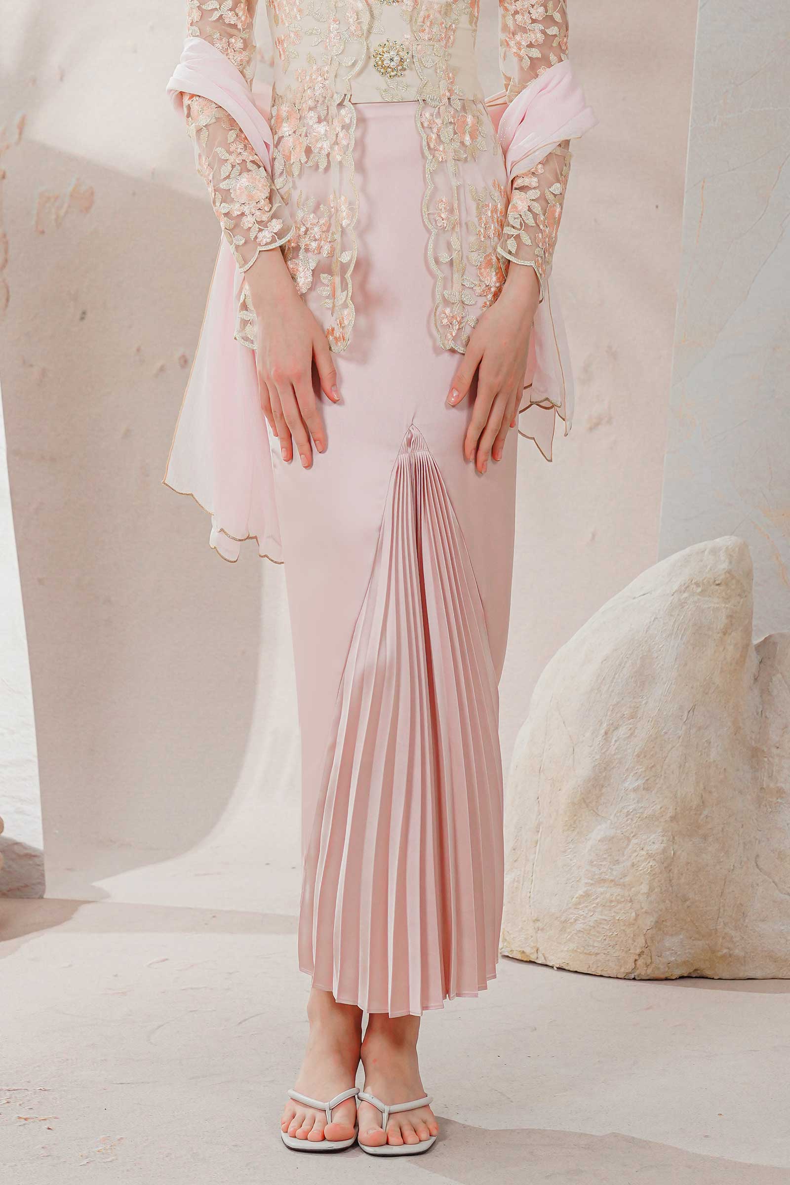 New Rania Kebaya Skirt (Soft Pink) - Image 4