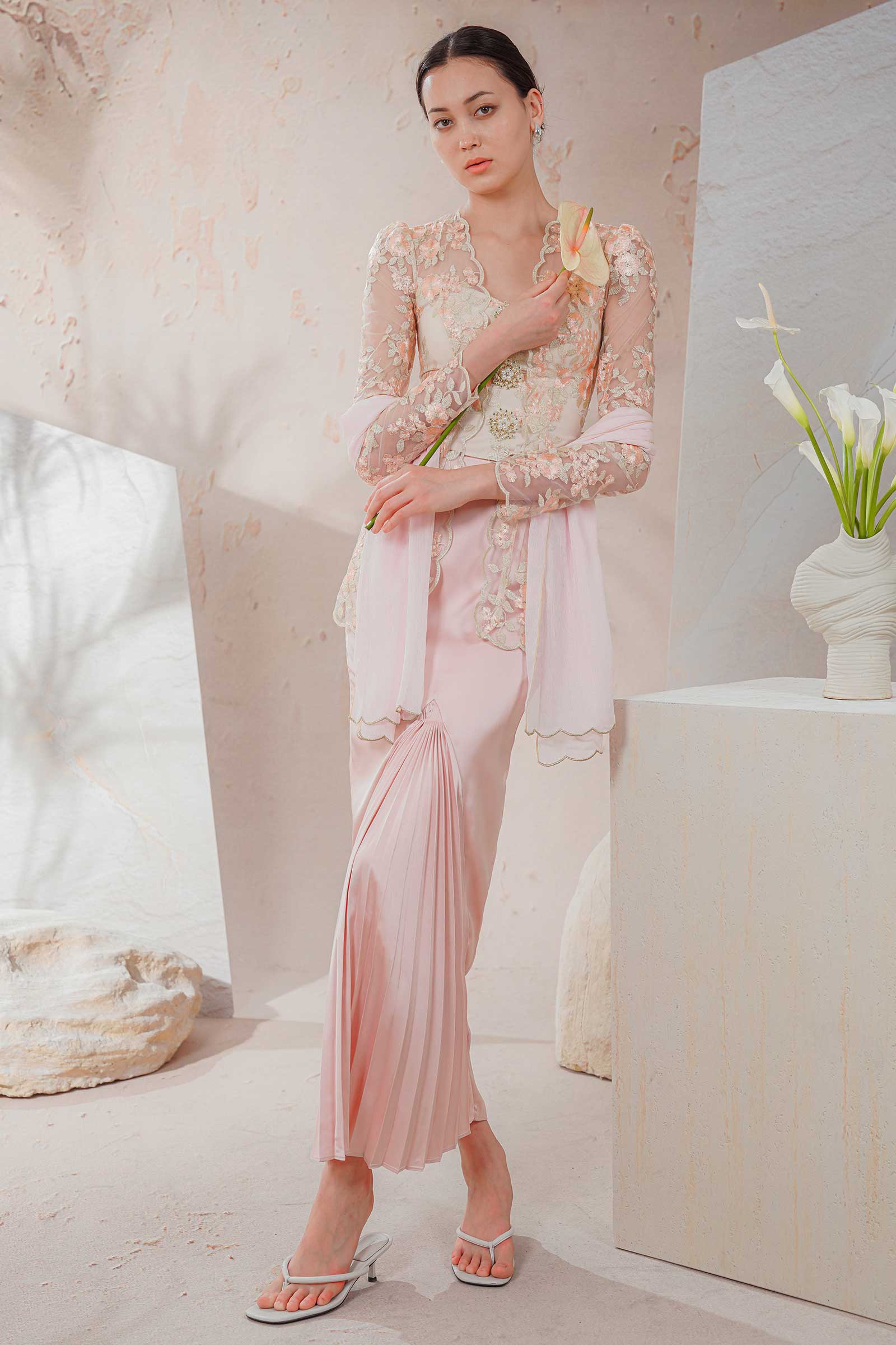 New Rania Kebaya Skirt (Soft Pink) - Image 9