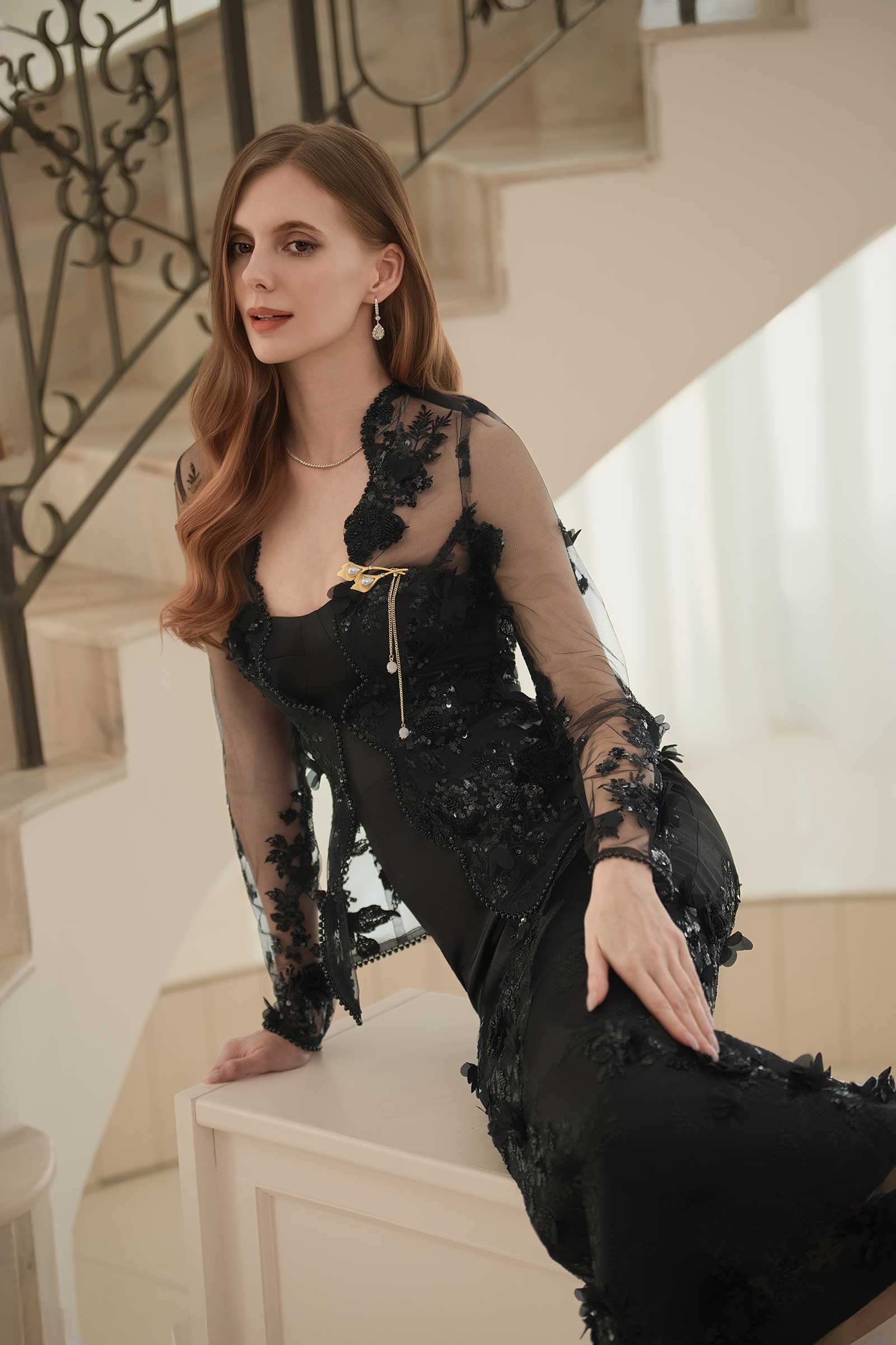 Noir Kebaya Outer (Black) - Image 18
