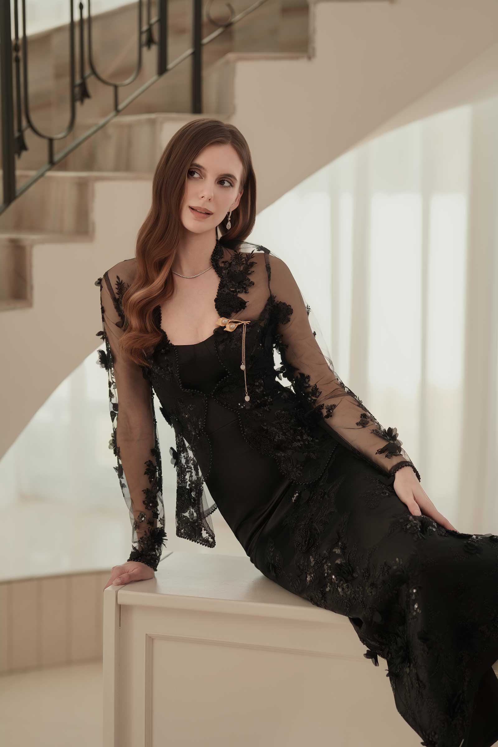 Noir Kebaya Outer (Black) - Image 22