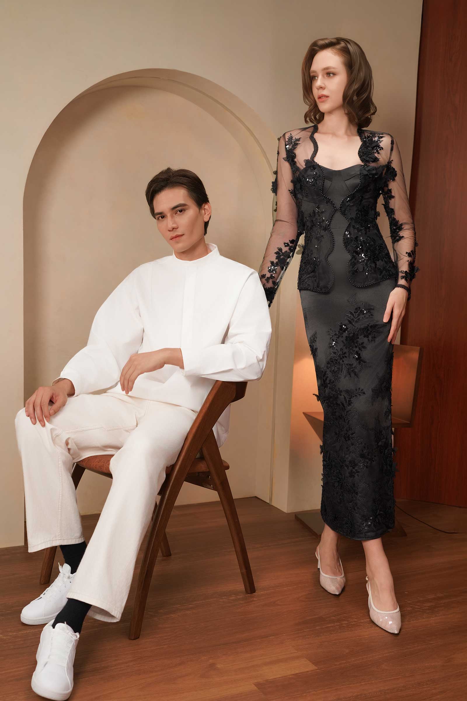 Noir Kebaya Outer (Black) - Image 27