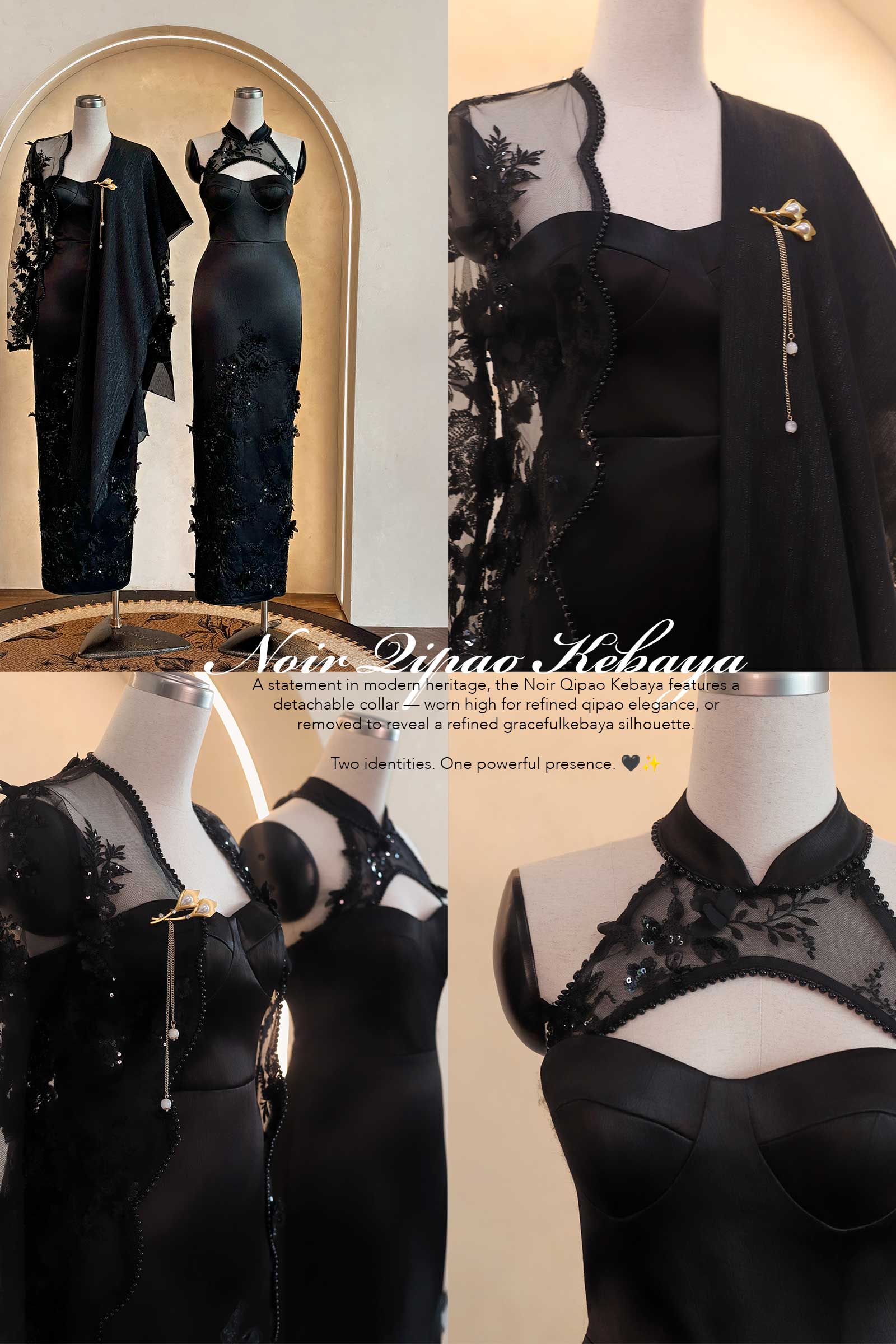 Noir Kebaya Outer (Black) - Image 7