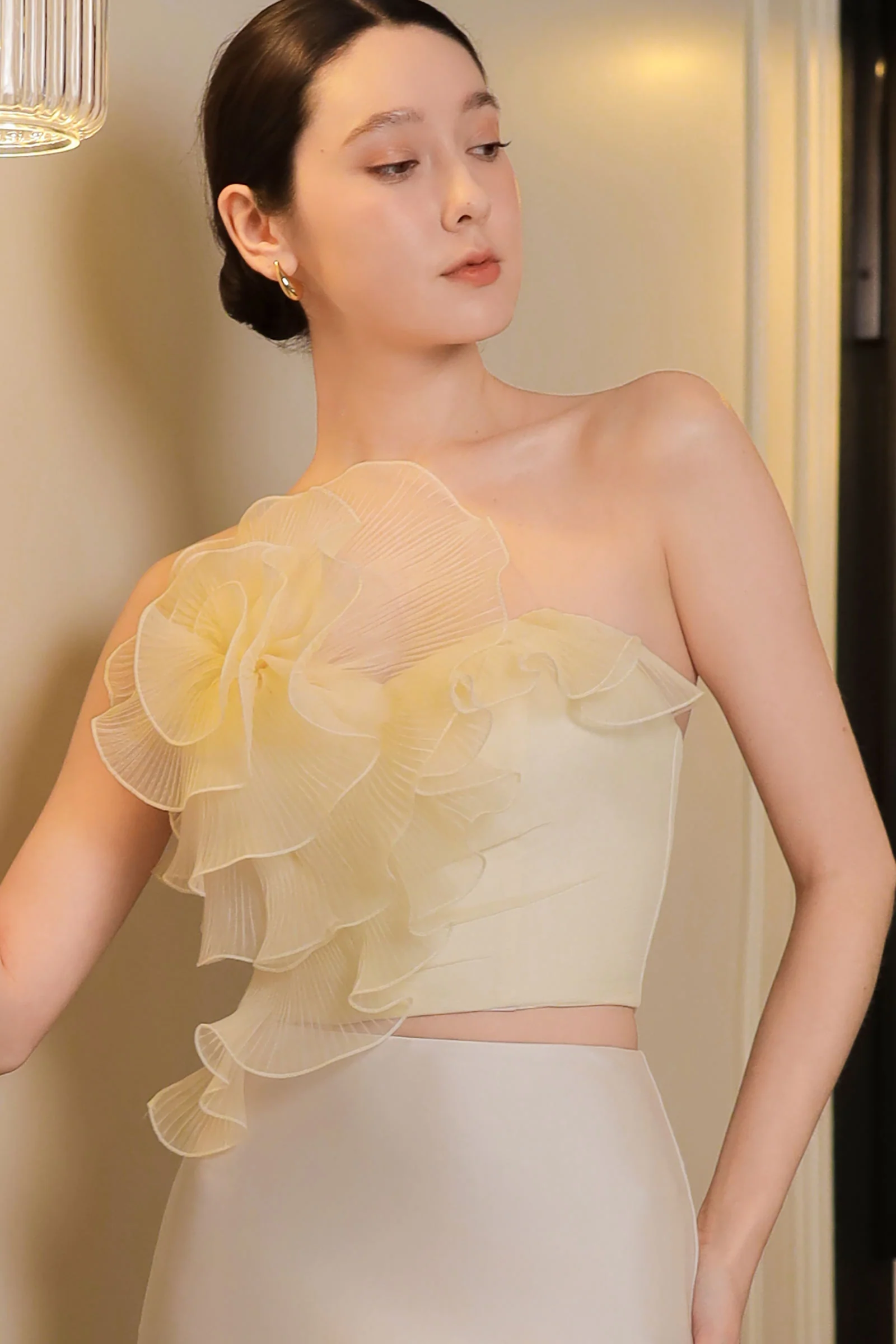 Rosalienne Bloom Padded Top (Cream) - Image 3