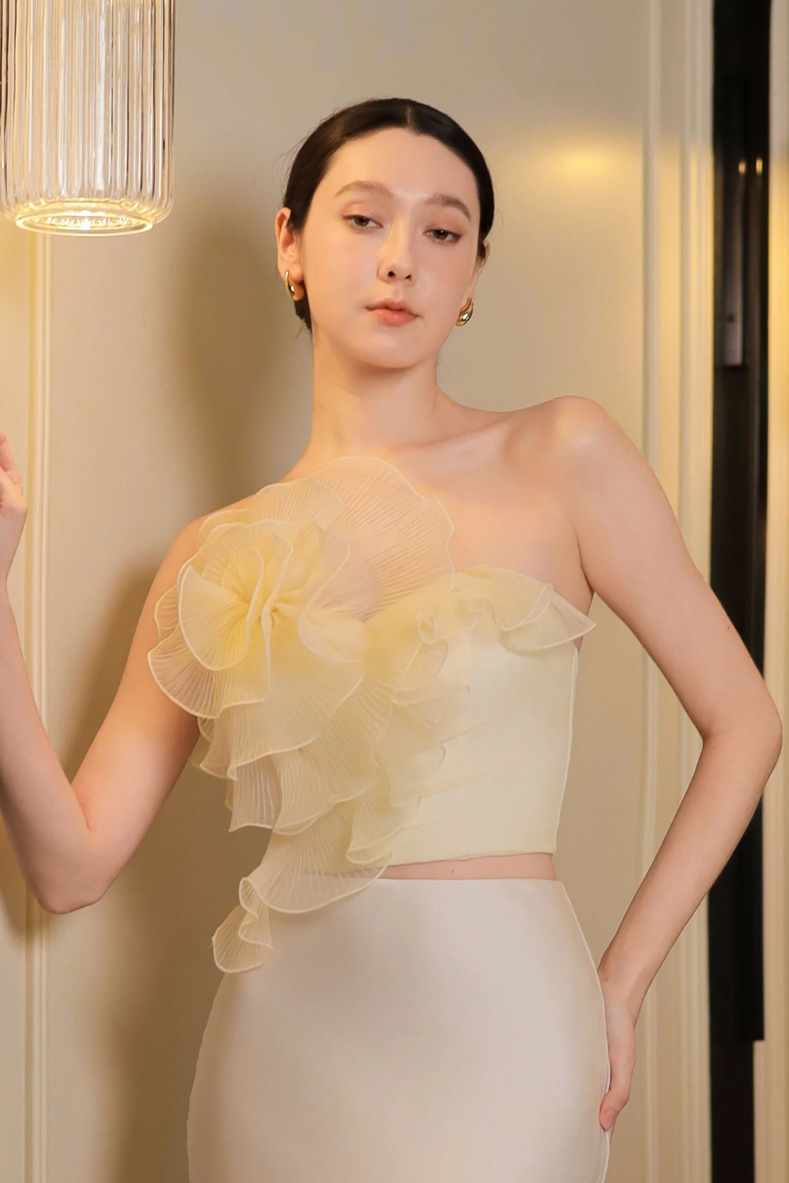 Rosalienne Bloom Padded Top (Cream) - Image 7