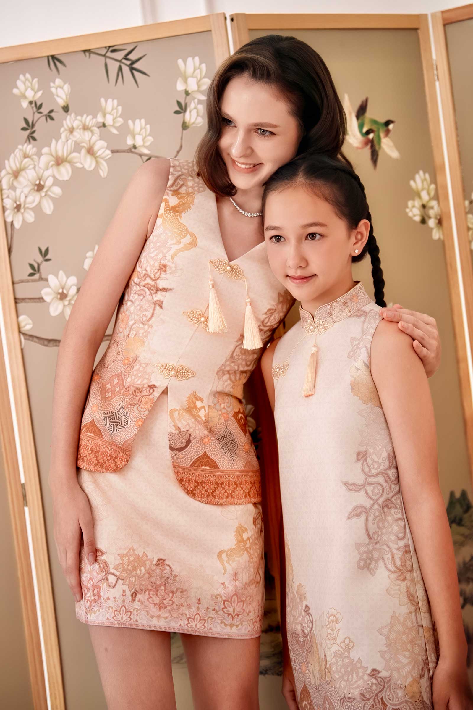 Ruiya Qipao Girls Dress (Gold) - Image 11