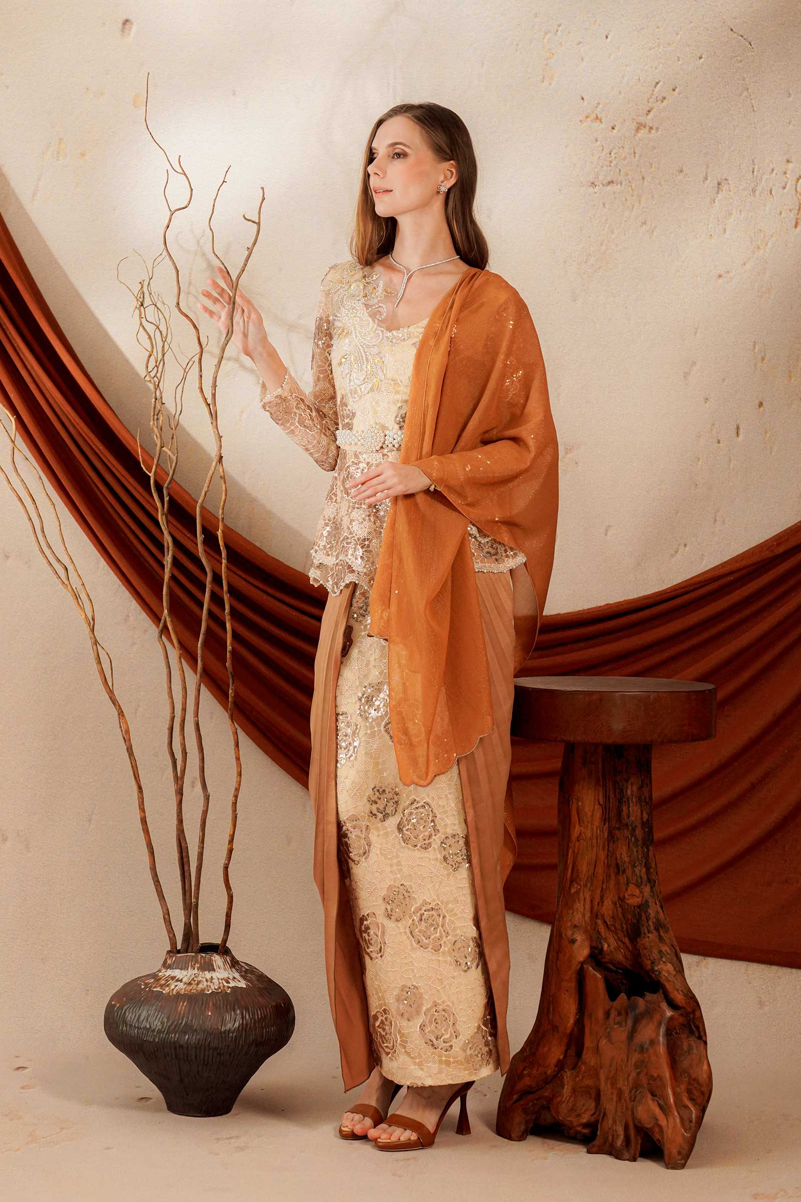 Saloma Kebaya Set (Rose Gold) - Image 22