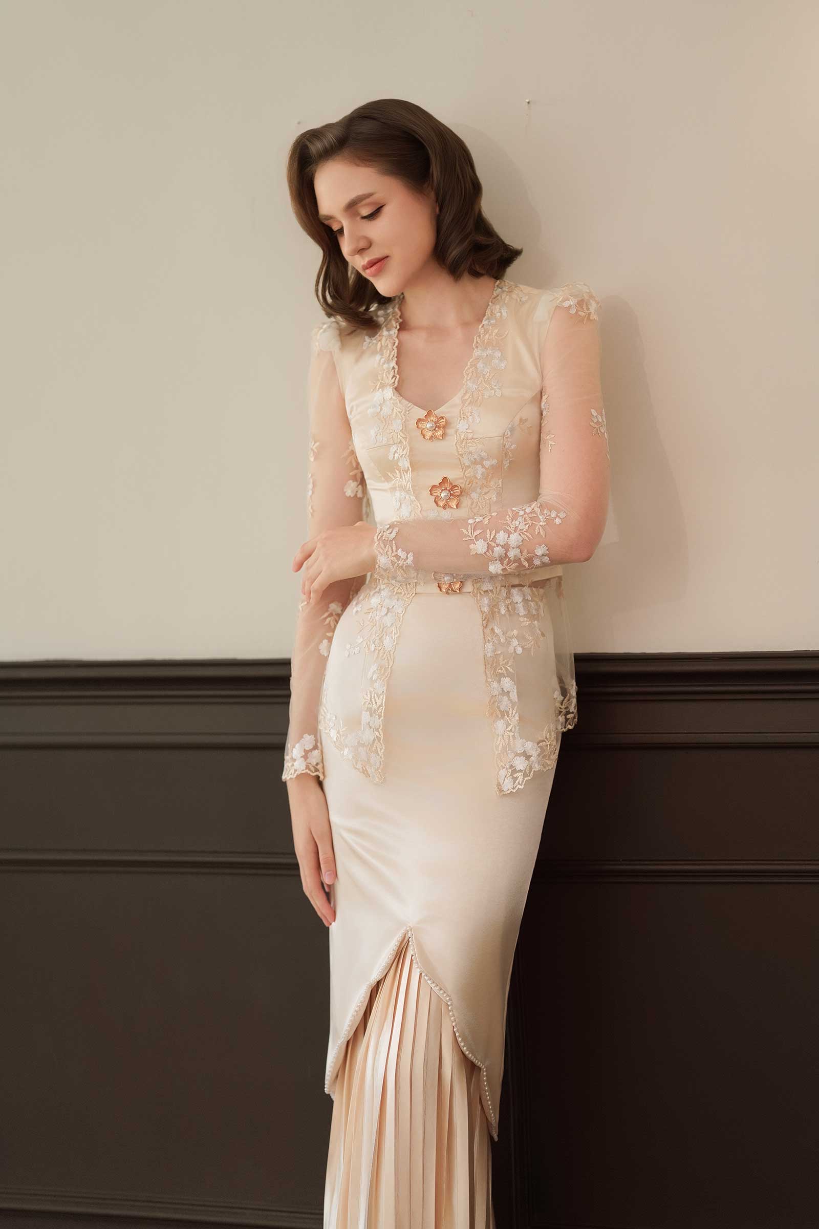 Seraya Kebaya Set (Champagne) - Image 25