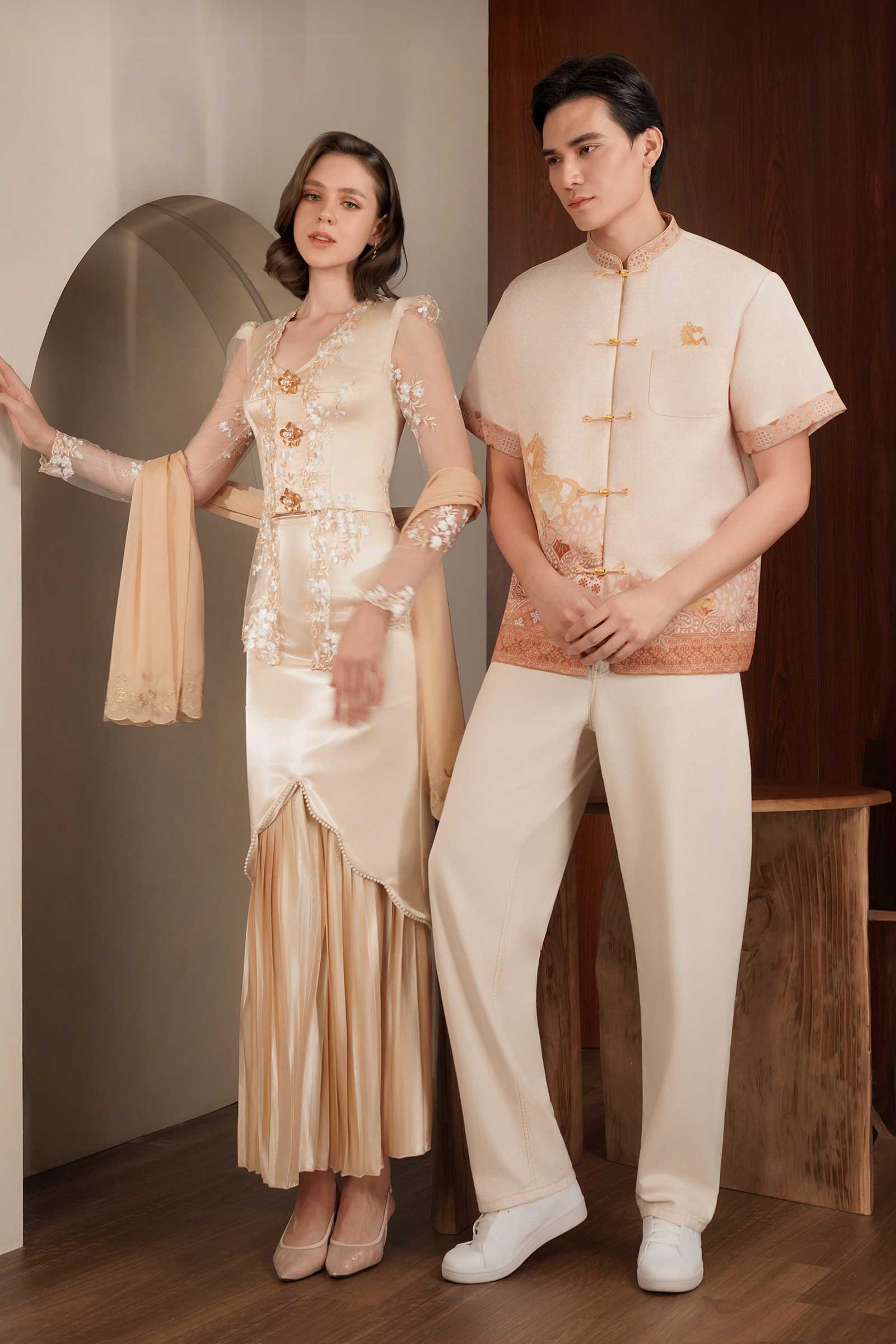 Seraya Kebaya Set (Champagne) - Image 33