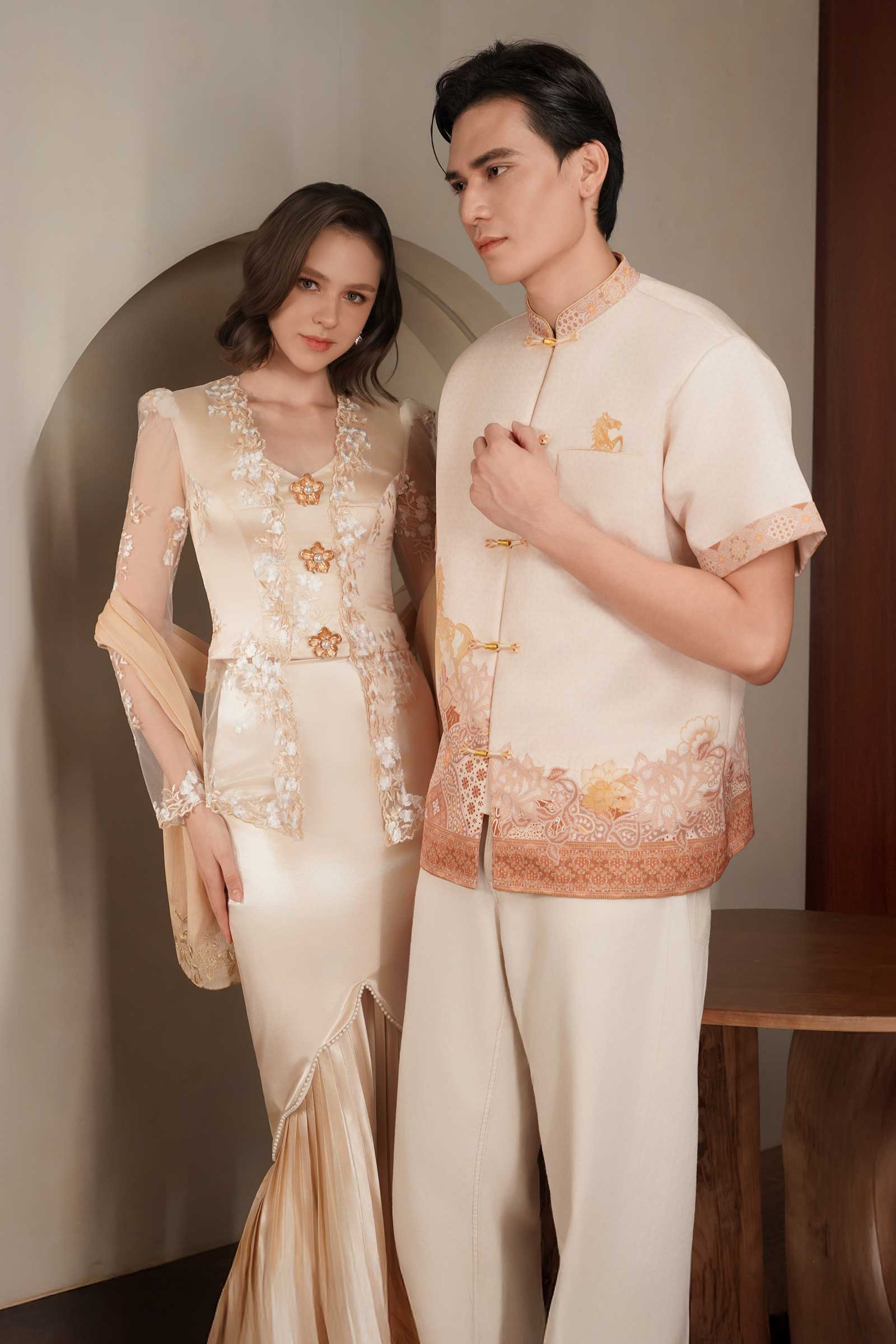 Seraya Kebaya Set (Champagne) - Image 36