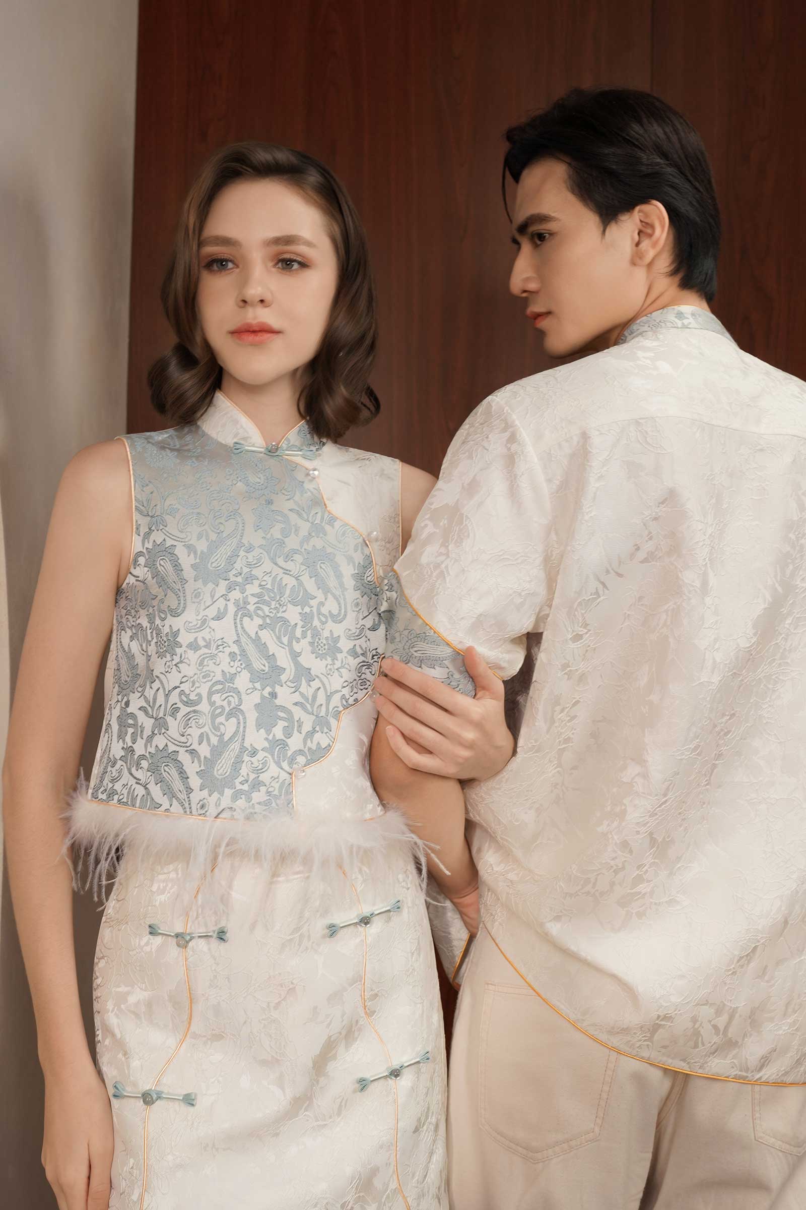 Sienna Qipao Top (Blue) - Image 22